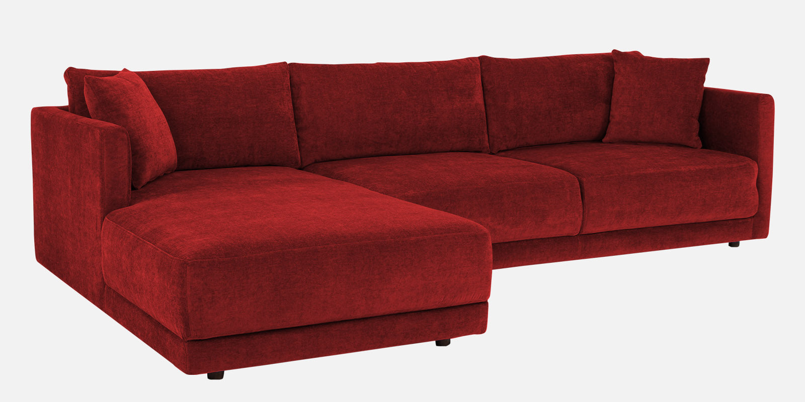 Northern Fabric RHS Sectional Sofa (3+Lounger) In Blood Maroon Colour - Febonic Living