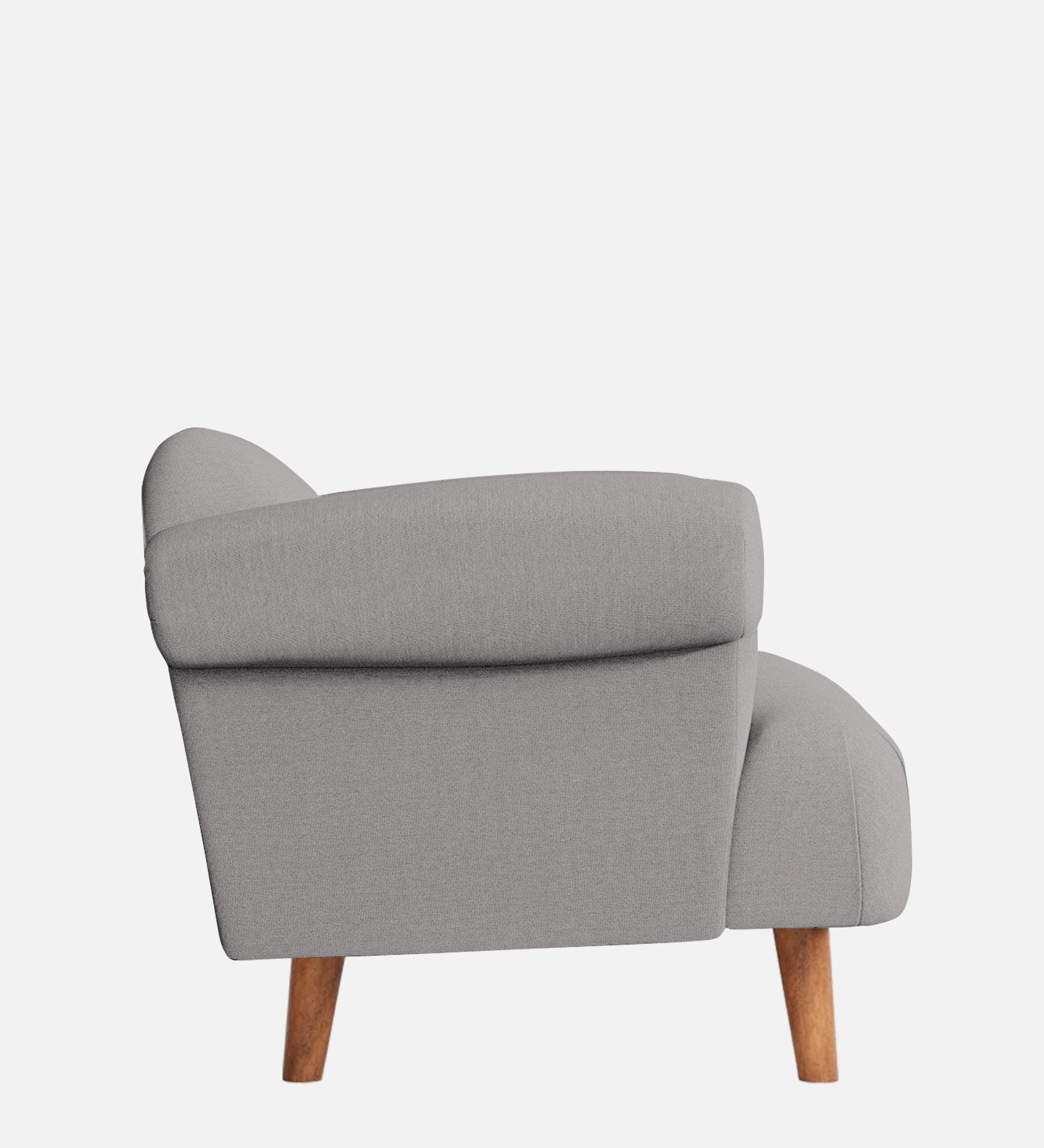 Barber Fabric 1 Seater Sofa In Silver Grey Colour - Febonic Living