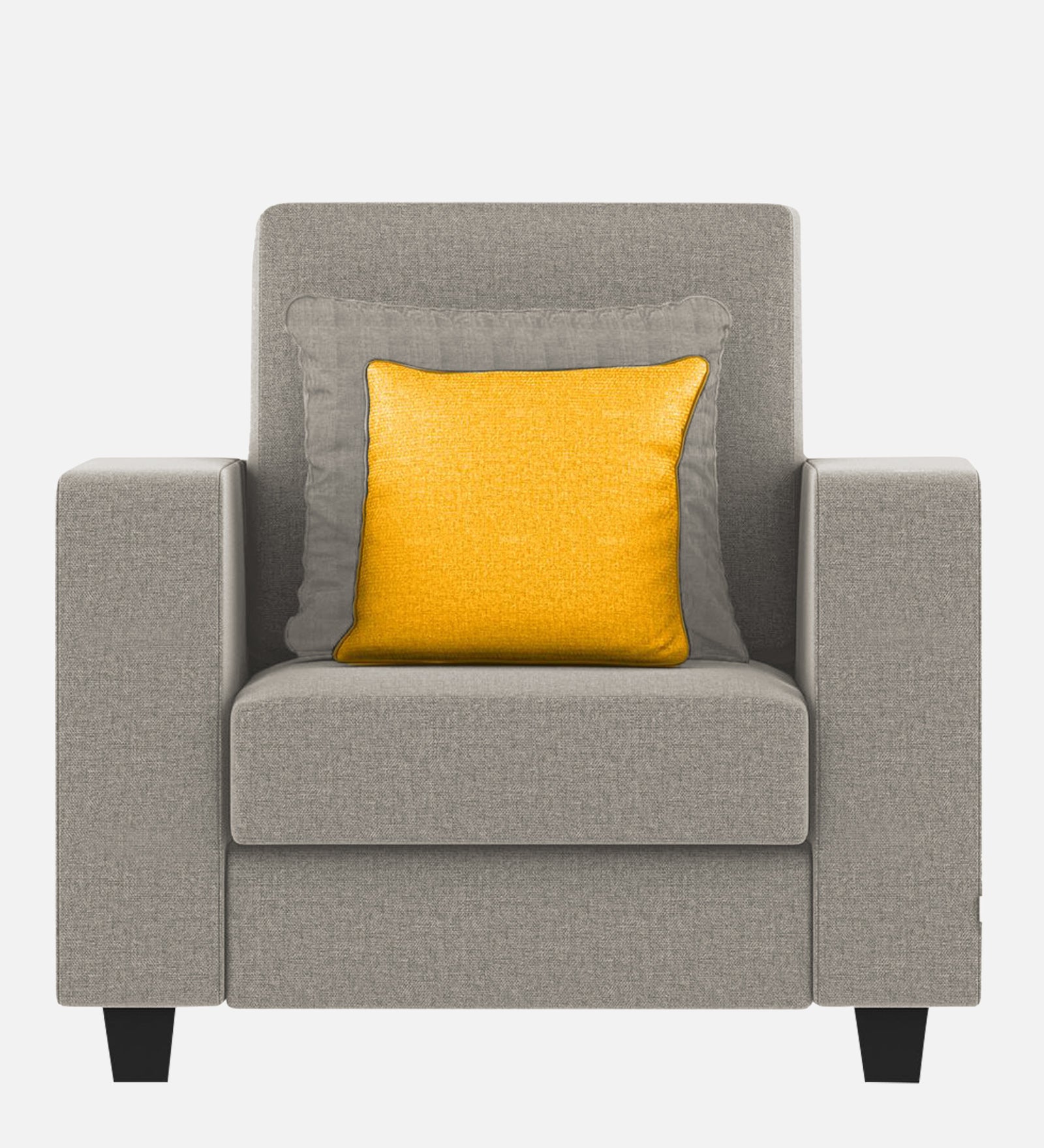 Nabi Fabric 1 Seater Sofa In Ash Grey Colour - Febonic Living