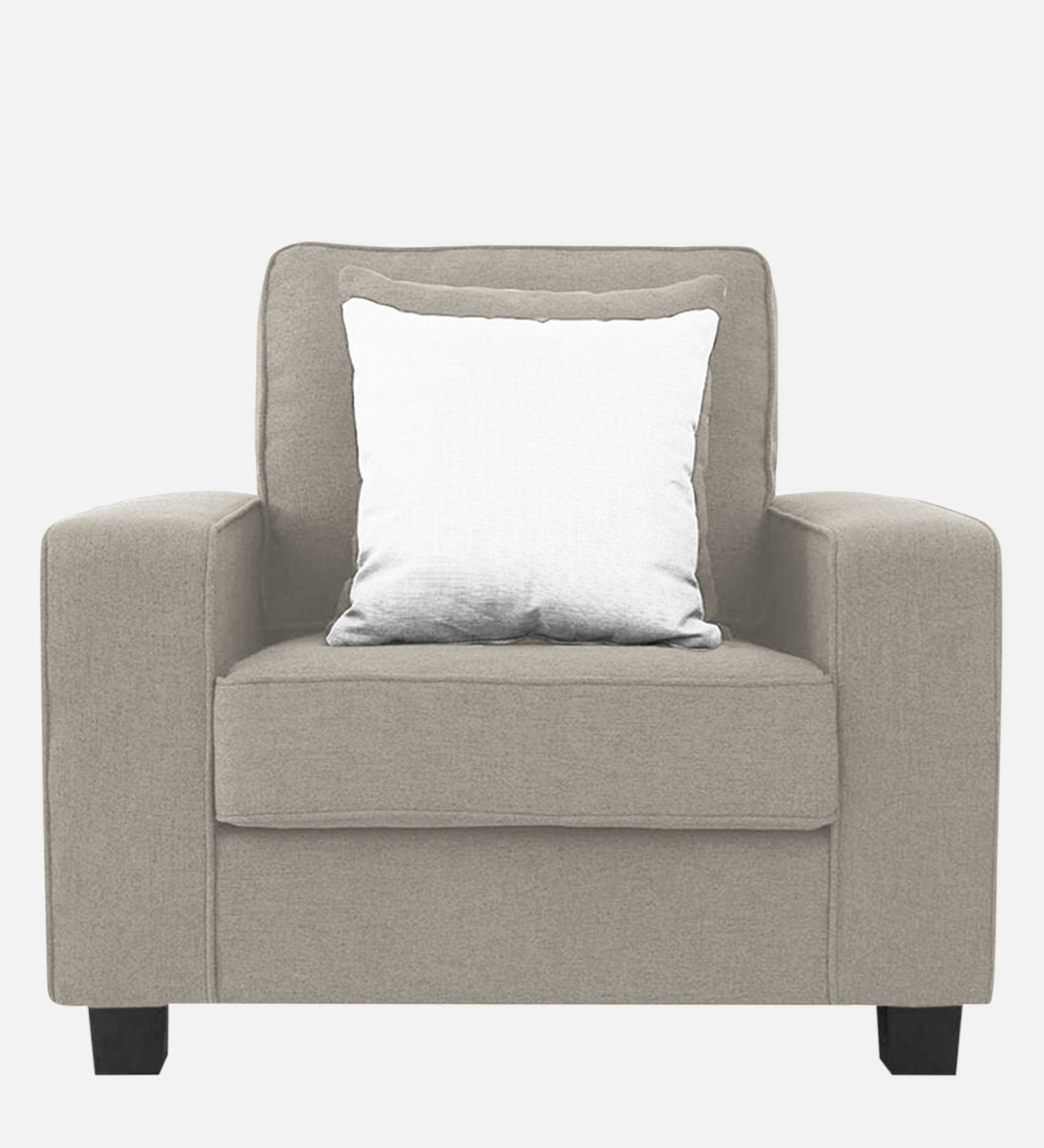 Ladybug Fabric 1 Seater Sofa In Ash Grey Colour - Febonic Living