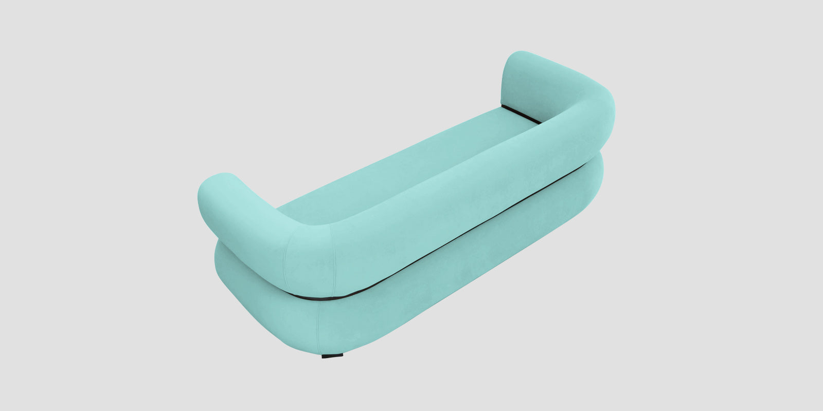 Kula Velvet 3 Seater Sofa In Barmunda Aqua Colour - Febonic Living