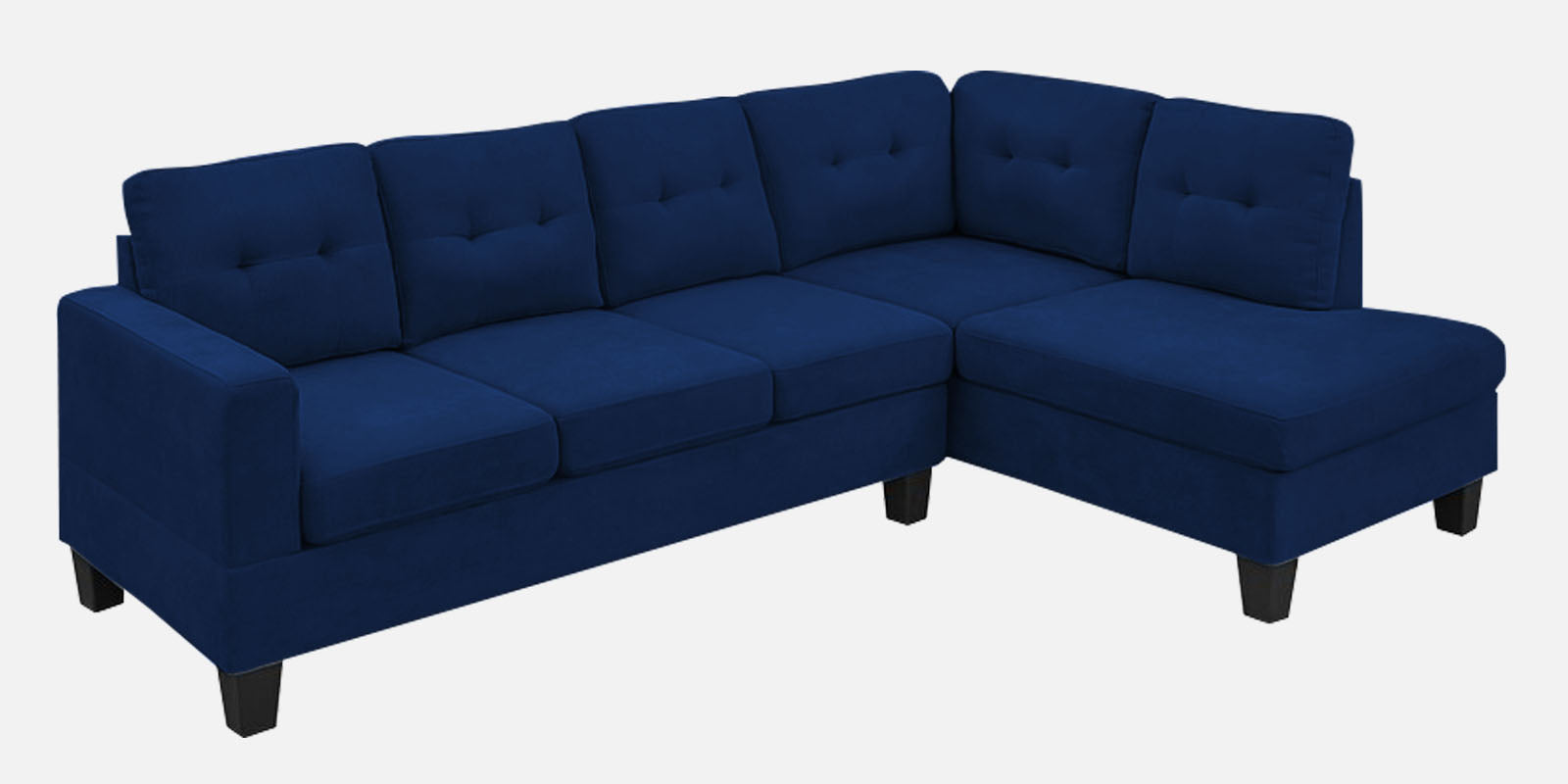 Thomas Fabric LHS Sectional Sofa (3+Lounger) In Royal Blue Colour - Febonic Living