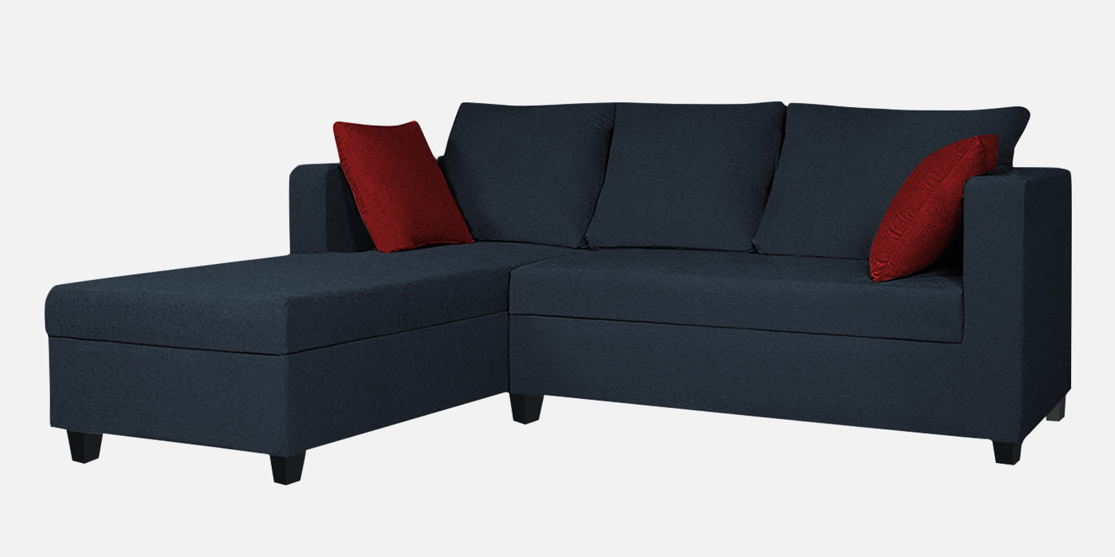 Nebula Fabric RHS Sectional Sofa (2+Lounger) In Denim Blue Colour - Febonic Living