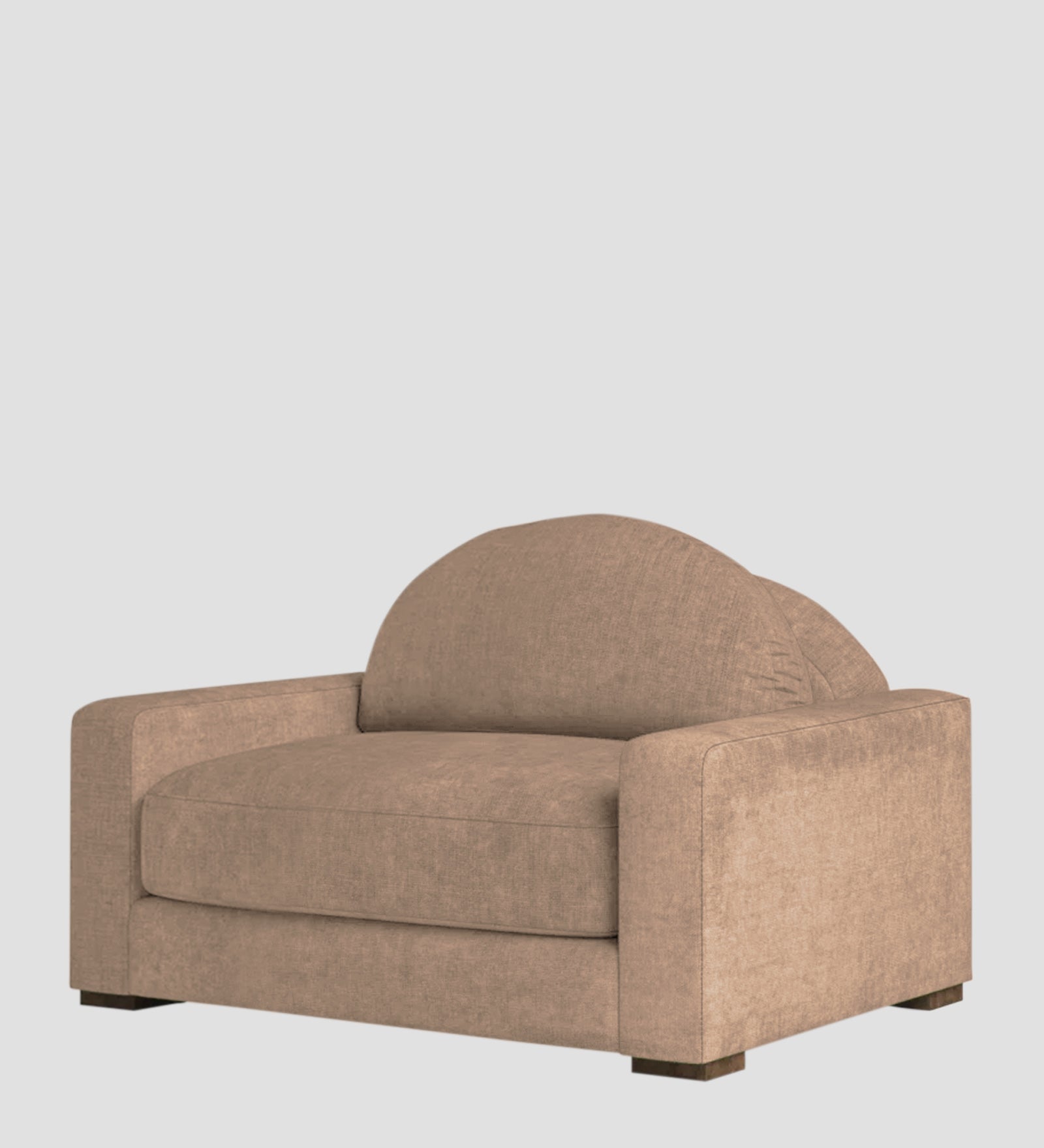 Dara Fabric 1 Seater Sofa In Cookie Beige Colour - Febonic Living