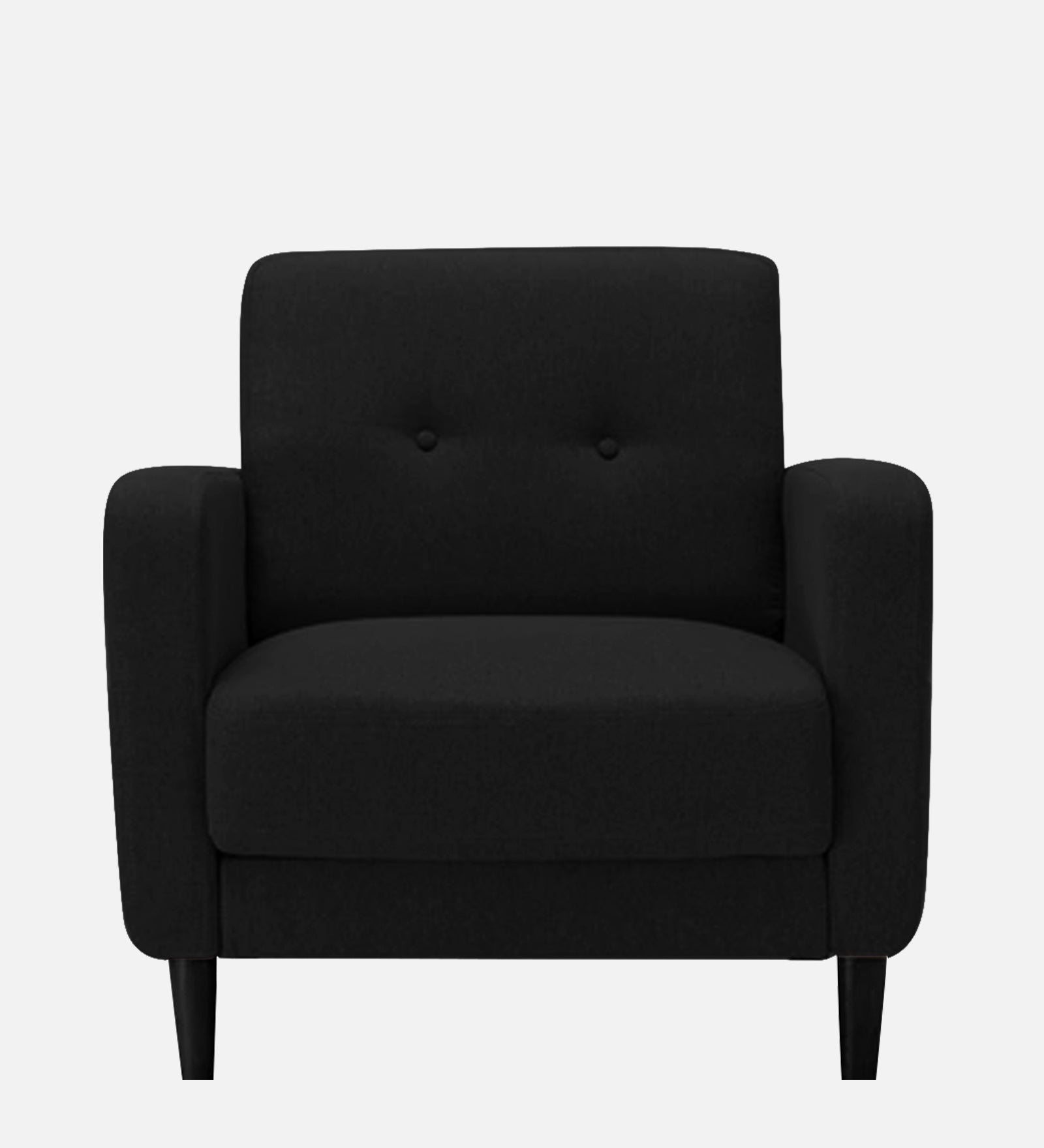 Marq Fabric 1 Seater Sofa In  Zed Black Colour - Febonic Living