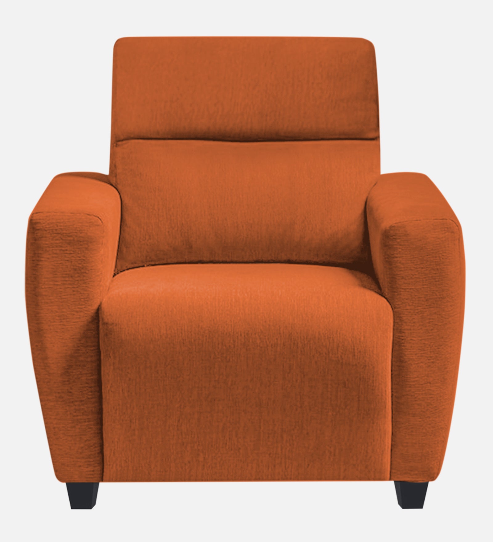 Bakadi Fabric 1 Seater Sofa In Vivid Orange Colour - Febonic Living
