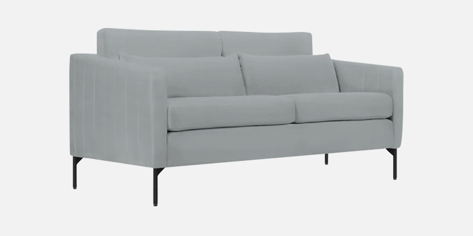 Haru Velvet 2 Seater Sofa In Pearl grey Colour - Febonic Living