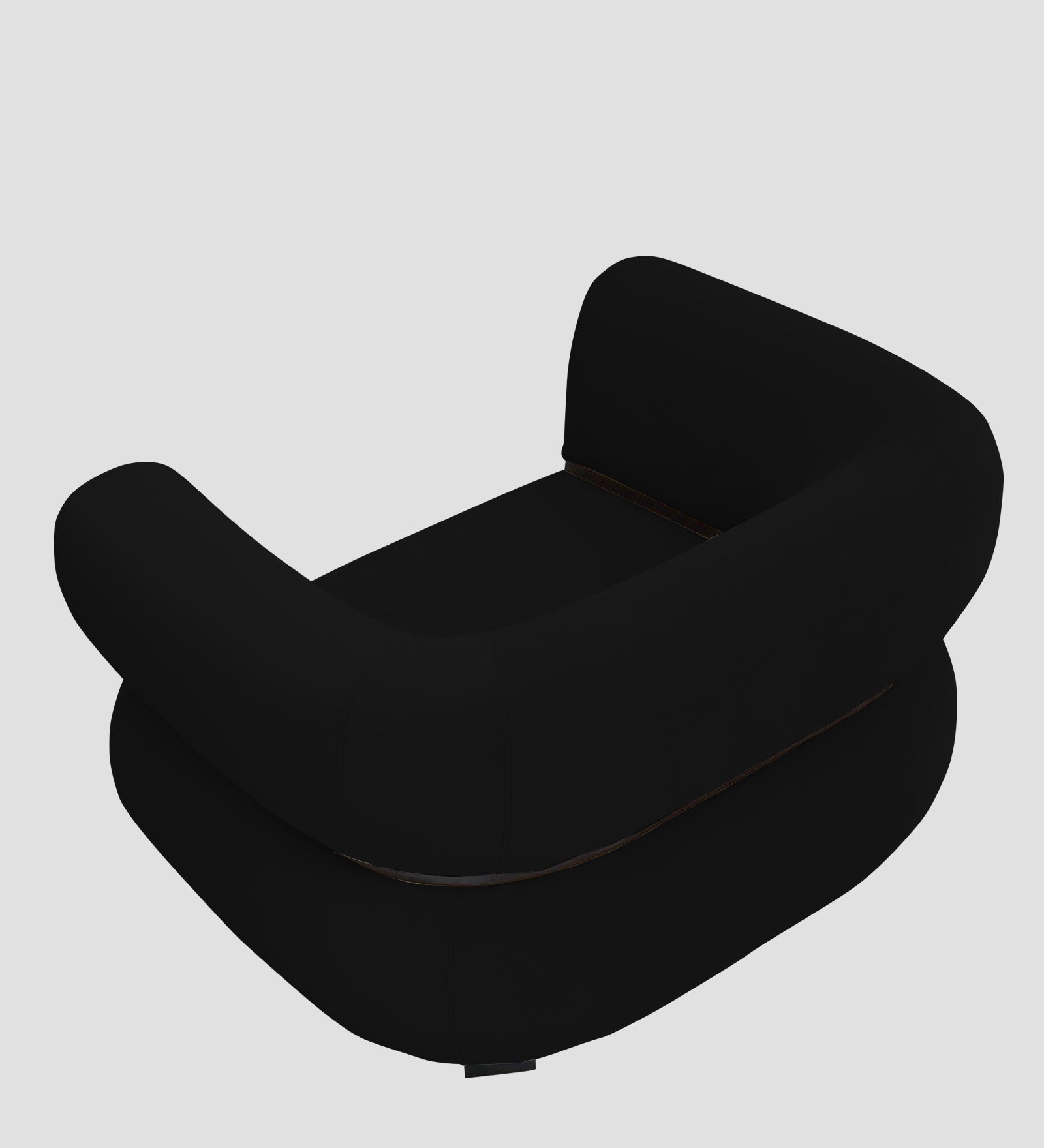 Kula Velvet 1 Seater Sofa In Adam Black Colour - Febonic Living