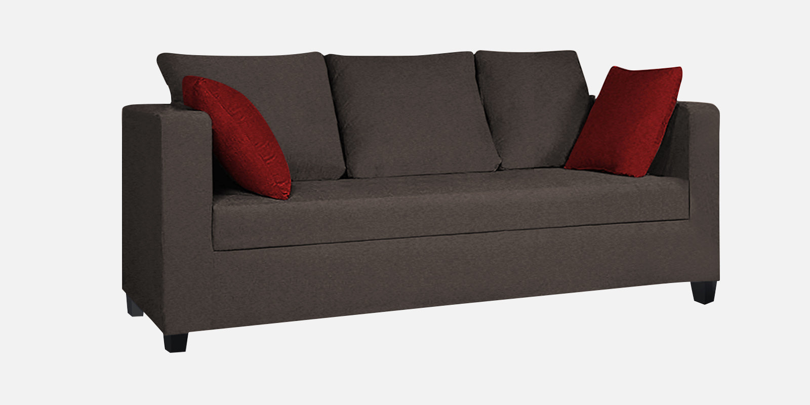Nuska Fabric 3 Seater Sofa In Caspa Brown Colour - Febonic Living