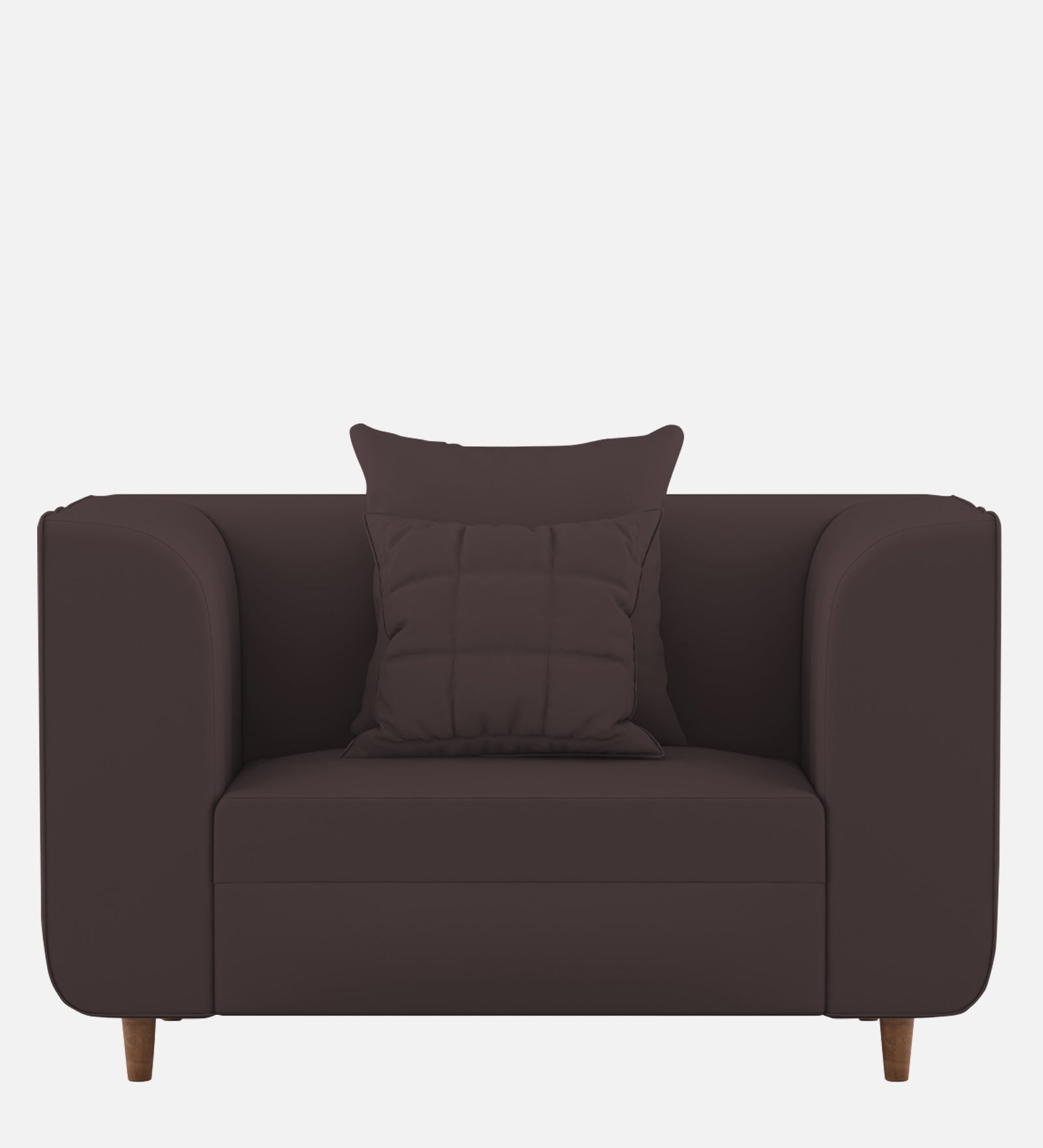 Sumo Velvet 1 Seater Sofa In Mocha Brown Colour - Febonic Living