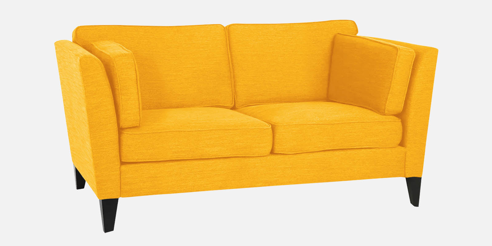 Nigar Fabric 2 Seater Sofa in Bold Yellow Colour