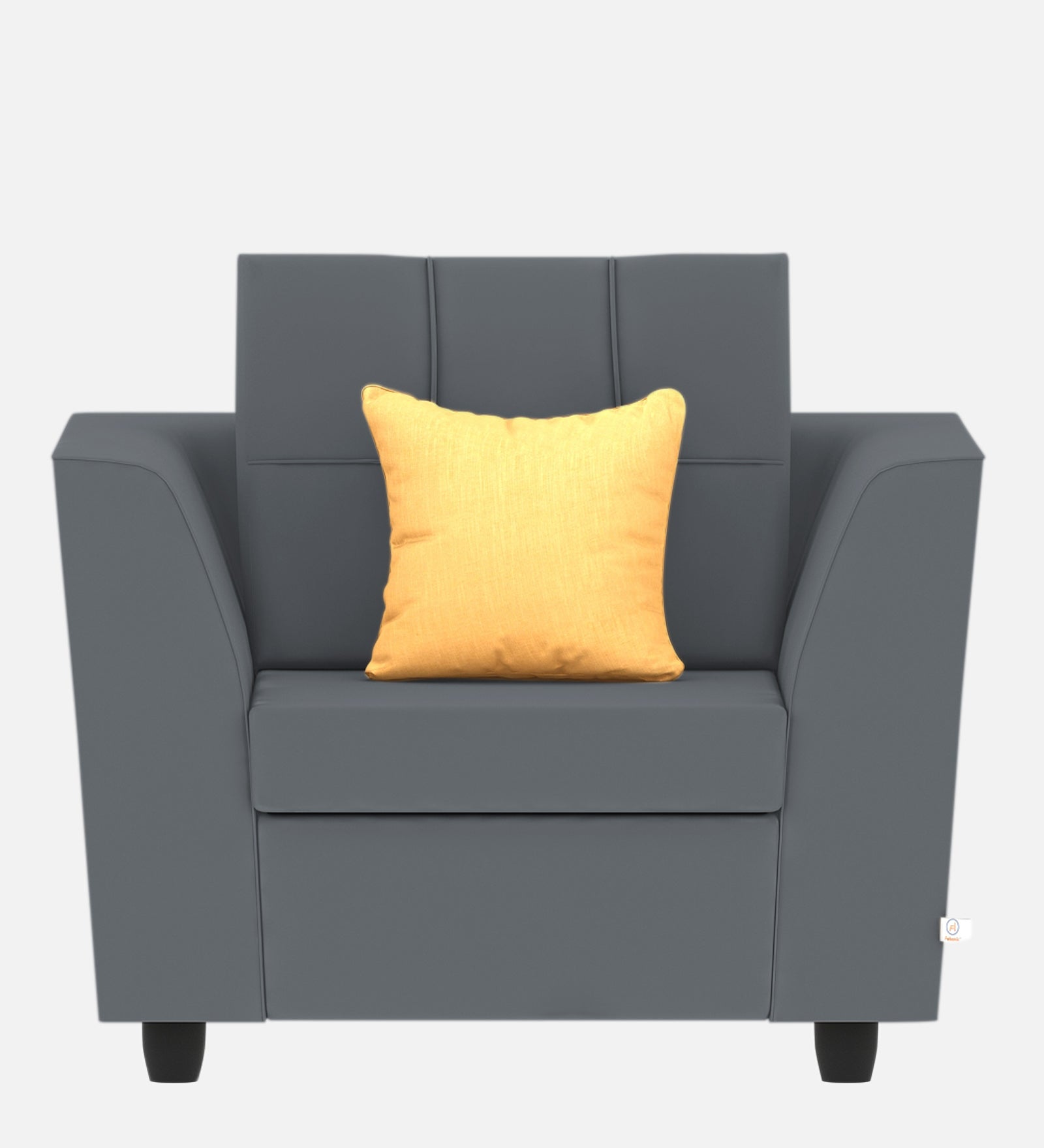 Nestin Velvet 1 Seater Sofa In Pubble Grey Colour - Febonic Living