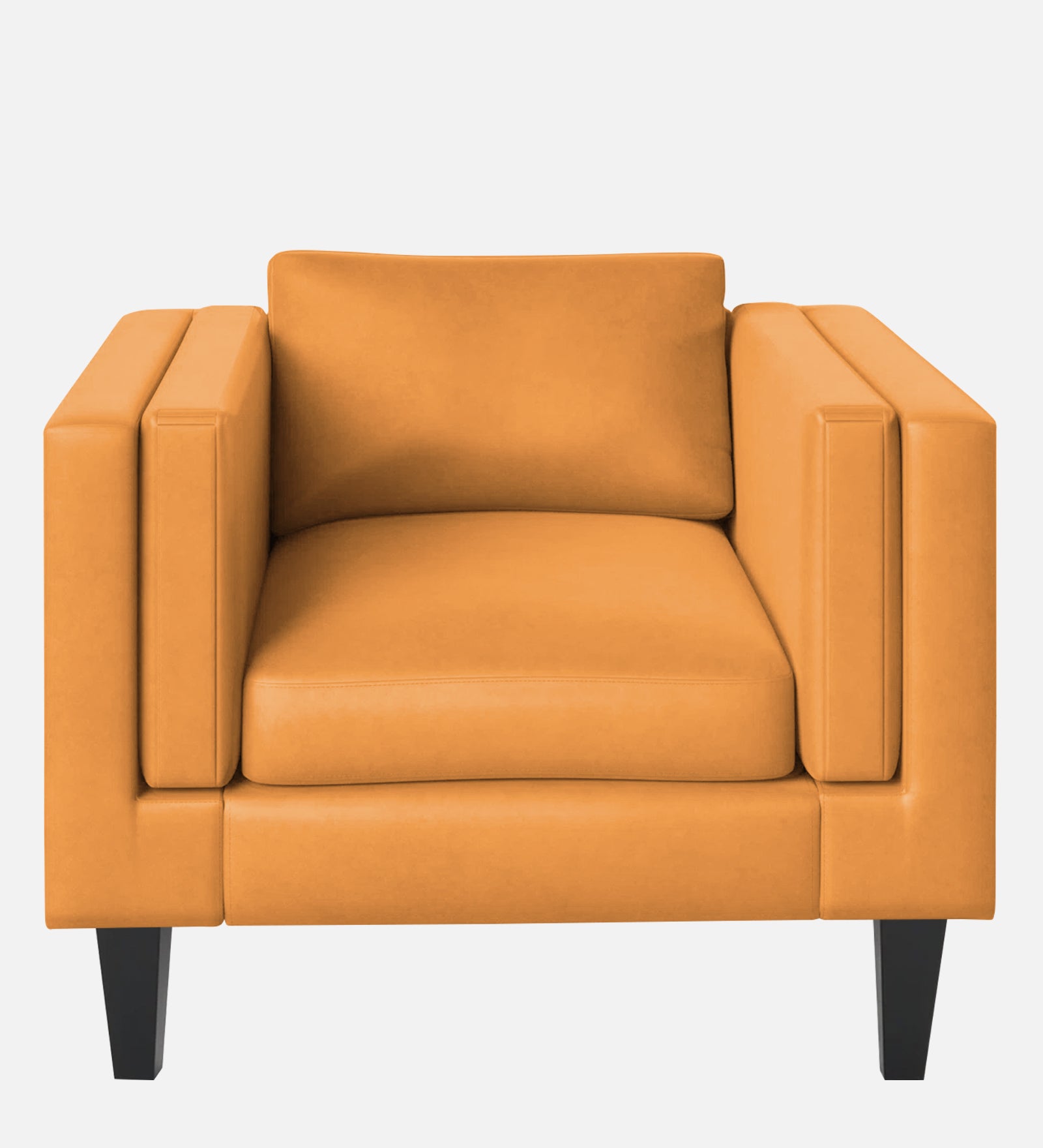 Jasper Velvet 1 Seater Sofa In Tangerine orange Colour - Febonic Living
