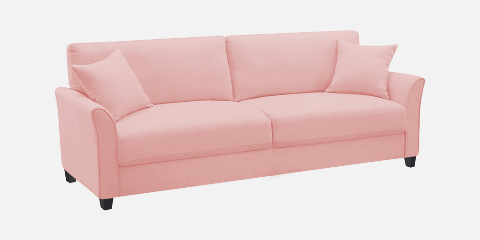 Daroo Velvet 3 Seater Sofa In Millennial Pink Colour - Febonic Living