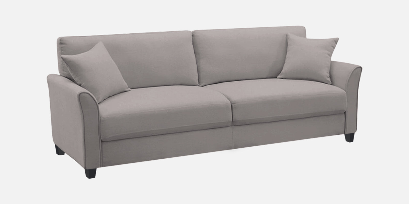 Daroo Velvet 3 Seater Sofa In Pearl Grey Colour - Febonic Living