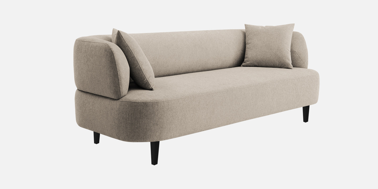 Carson Fabric 3 Seater Sofa In Khaki Beige Colour - Febonic Living