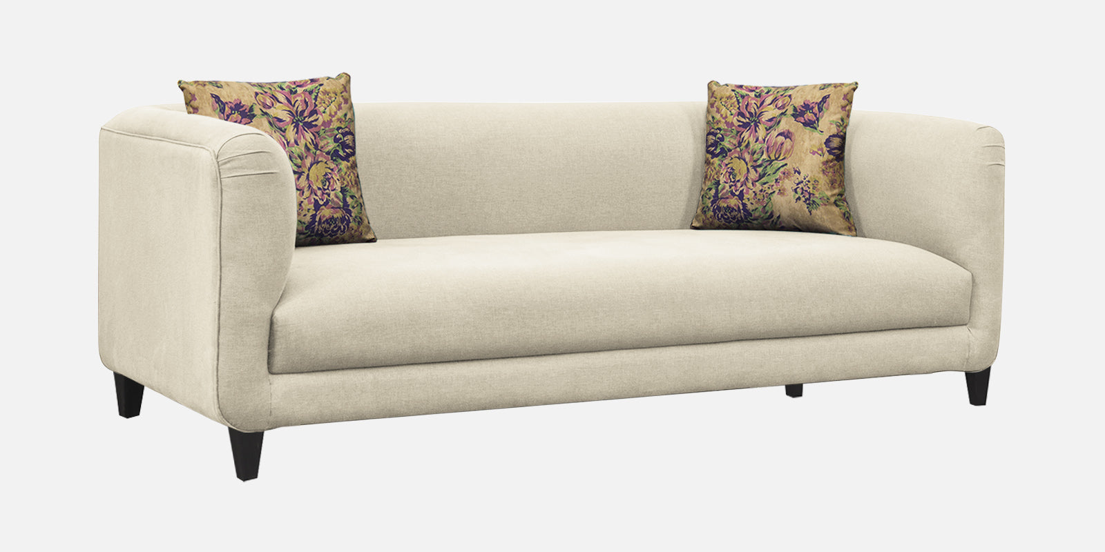 Niki Fabric 3 Seater Sofa In Ivory Cream Colour - Febonic Living