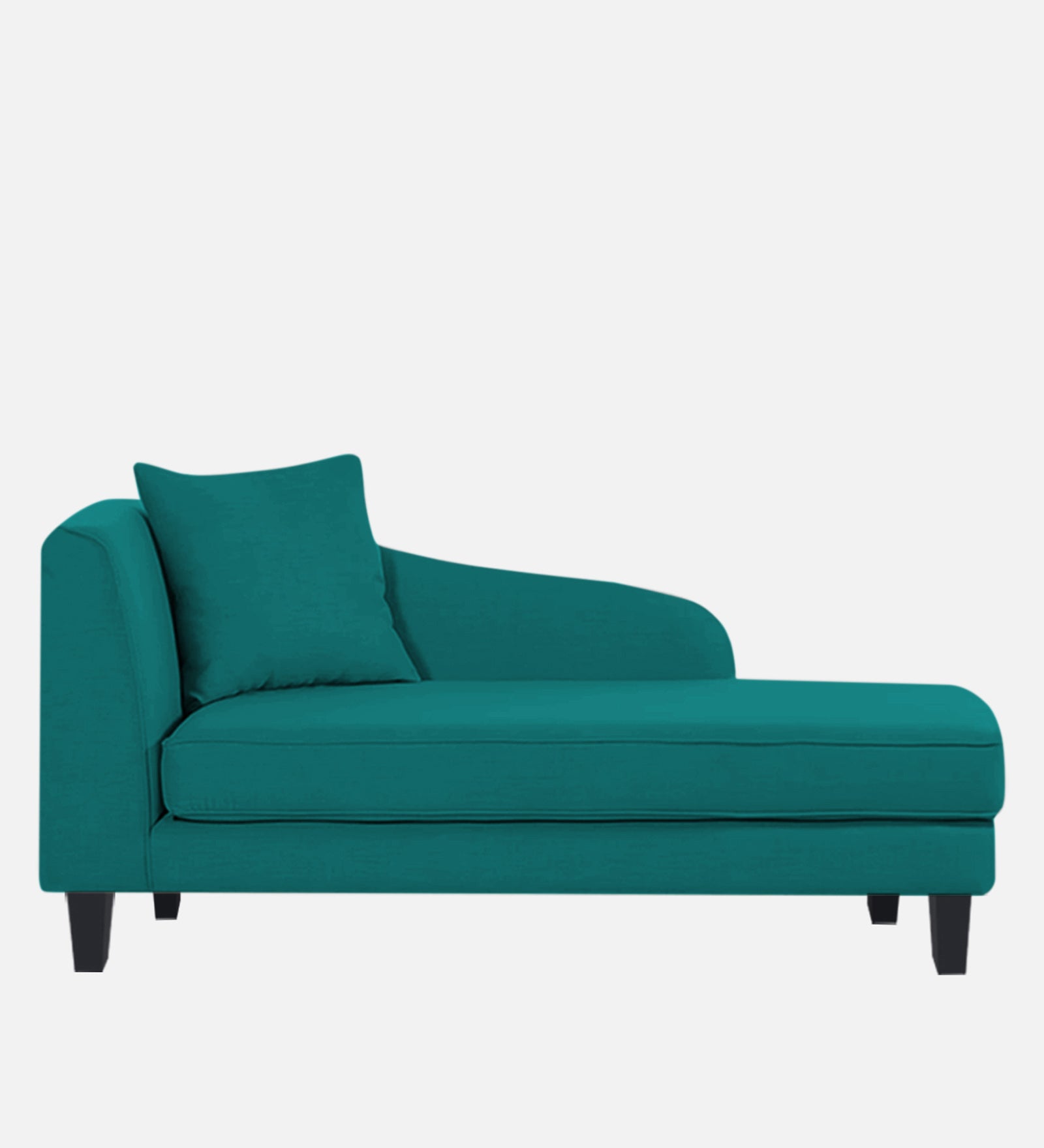 Louis Fabric RHS Chaise Lounger In Sea Green Colour - Febonic Living