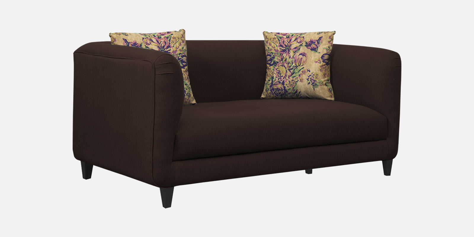Niki Fabric 2 Seater Sofa In Coffee Brown Colour - Febonic Living