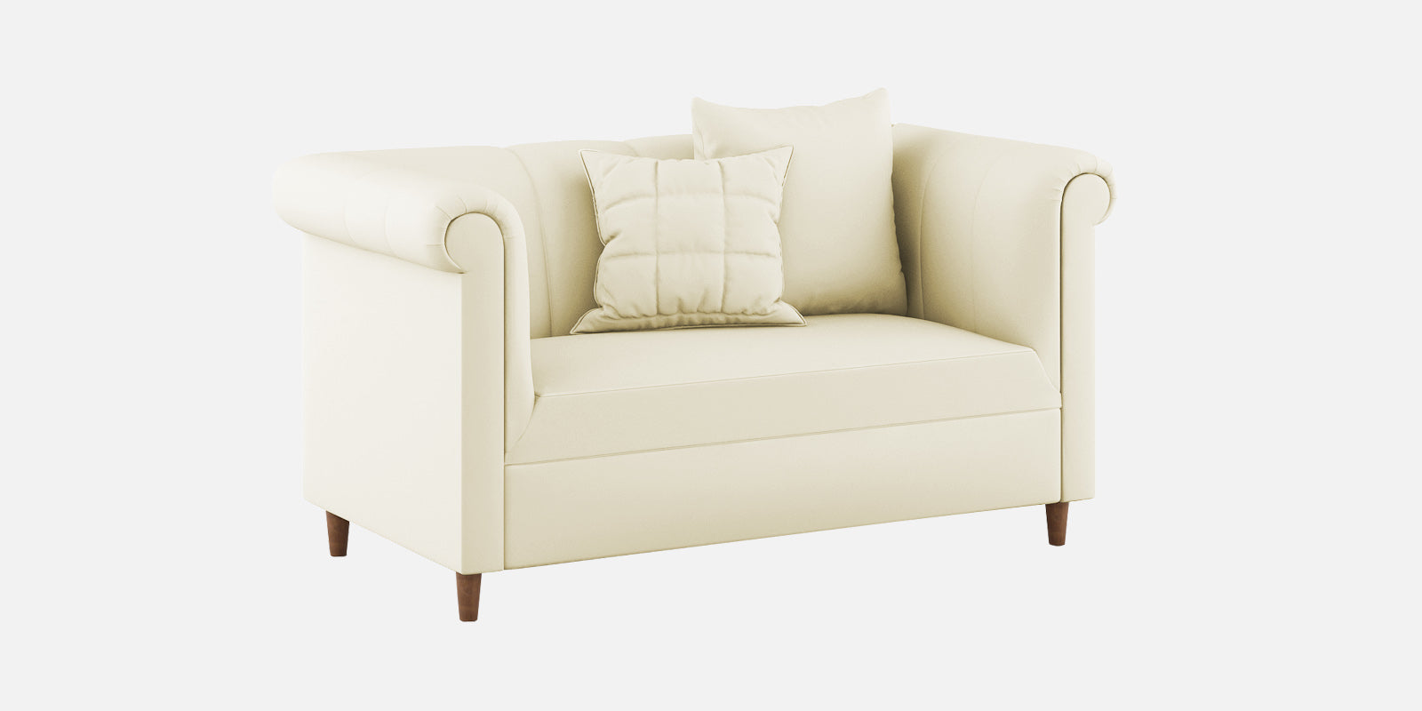 Rubi Velvet 2 Seater Sofa In Warm White Colour - Febonic Living