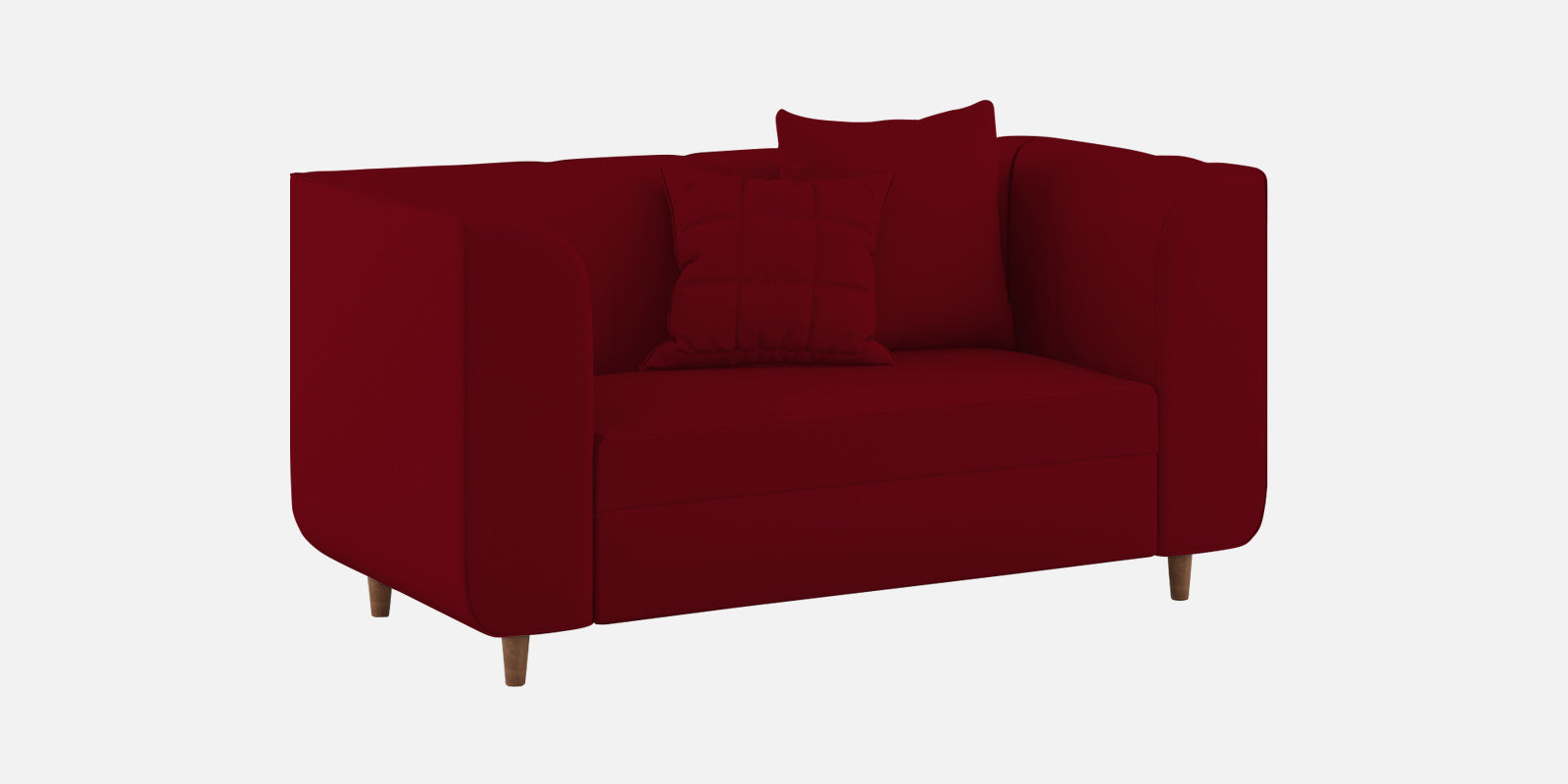Sumo Velvet 2 Seater Sofa In Cherry Red Colour - Febonic Living