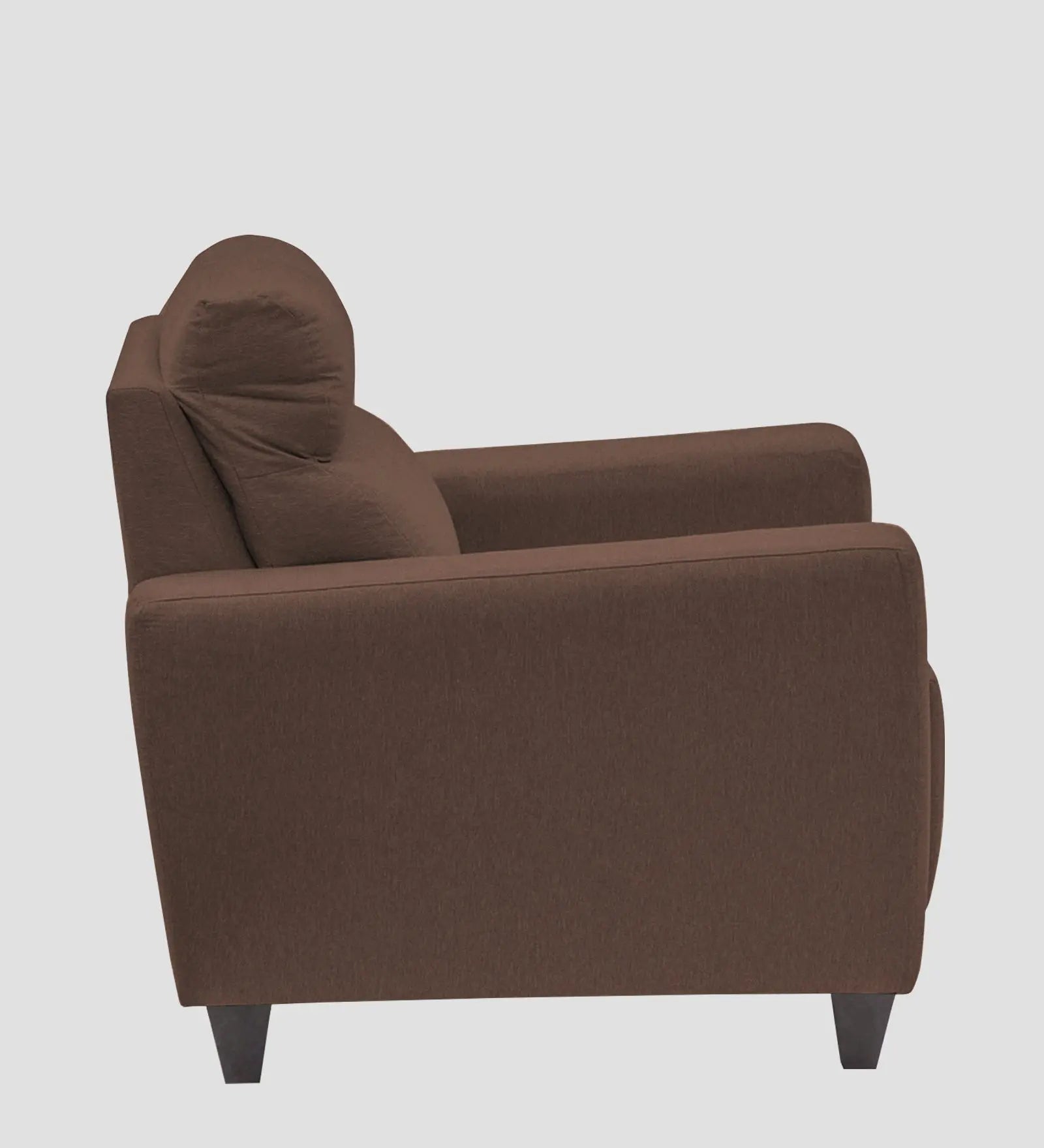 Burban Fabric 1 Seater Sofa In Latte Brown Colour Febonic Living