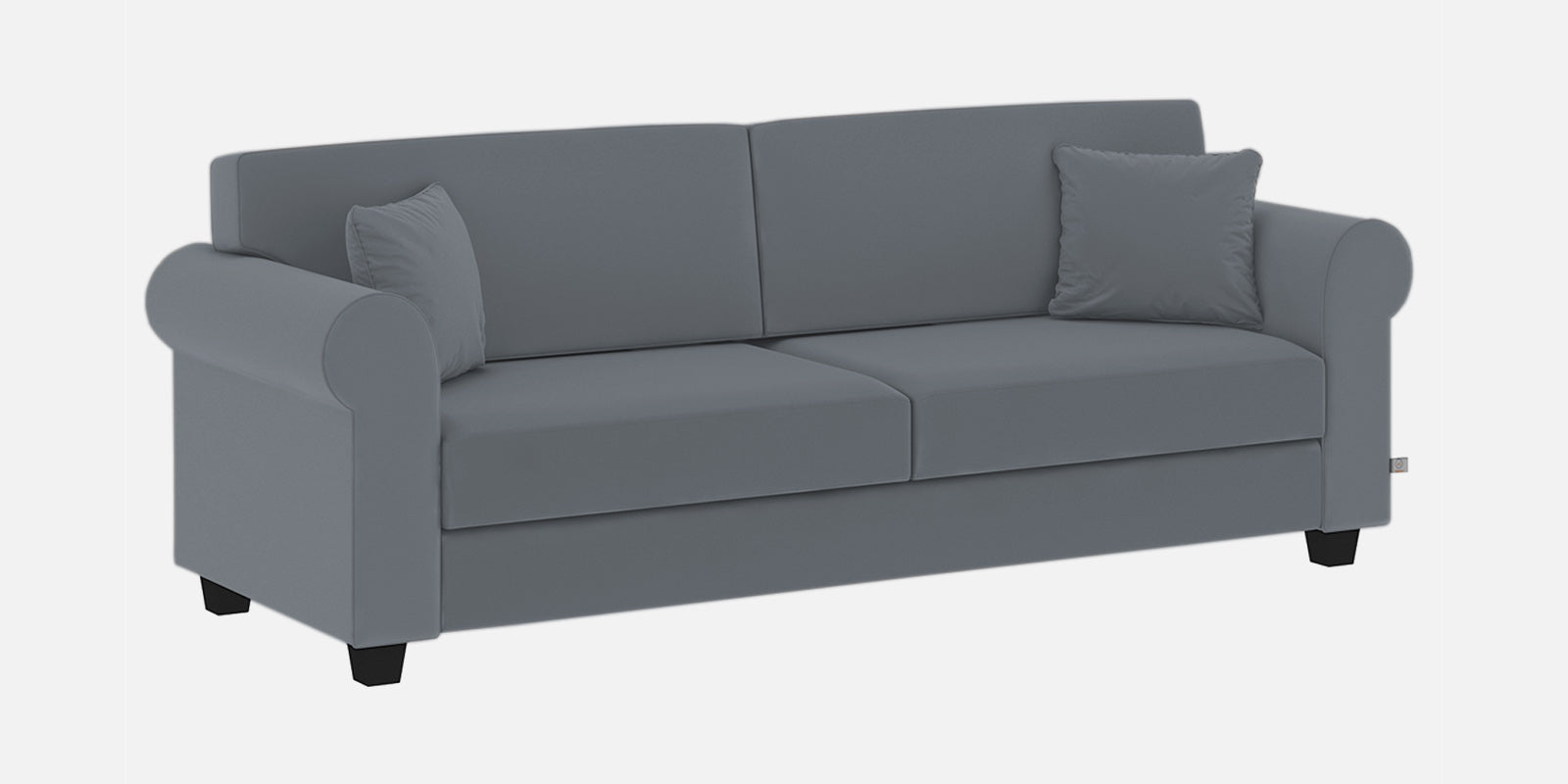 Numonk Velvet 3 Seater Sofa In Pubble Grey Colour - Febonic Living