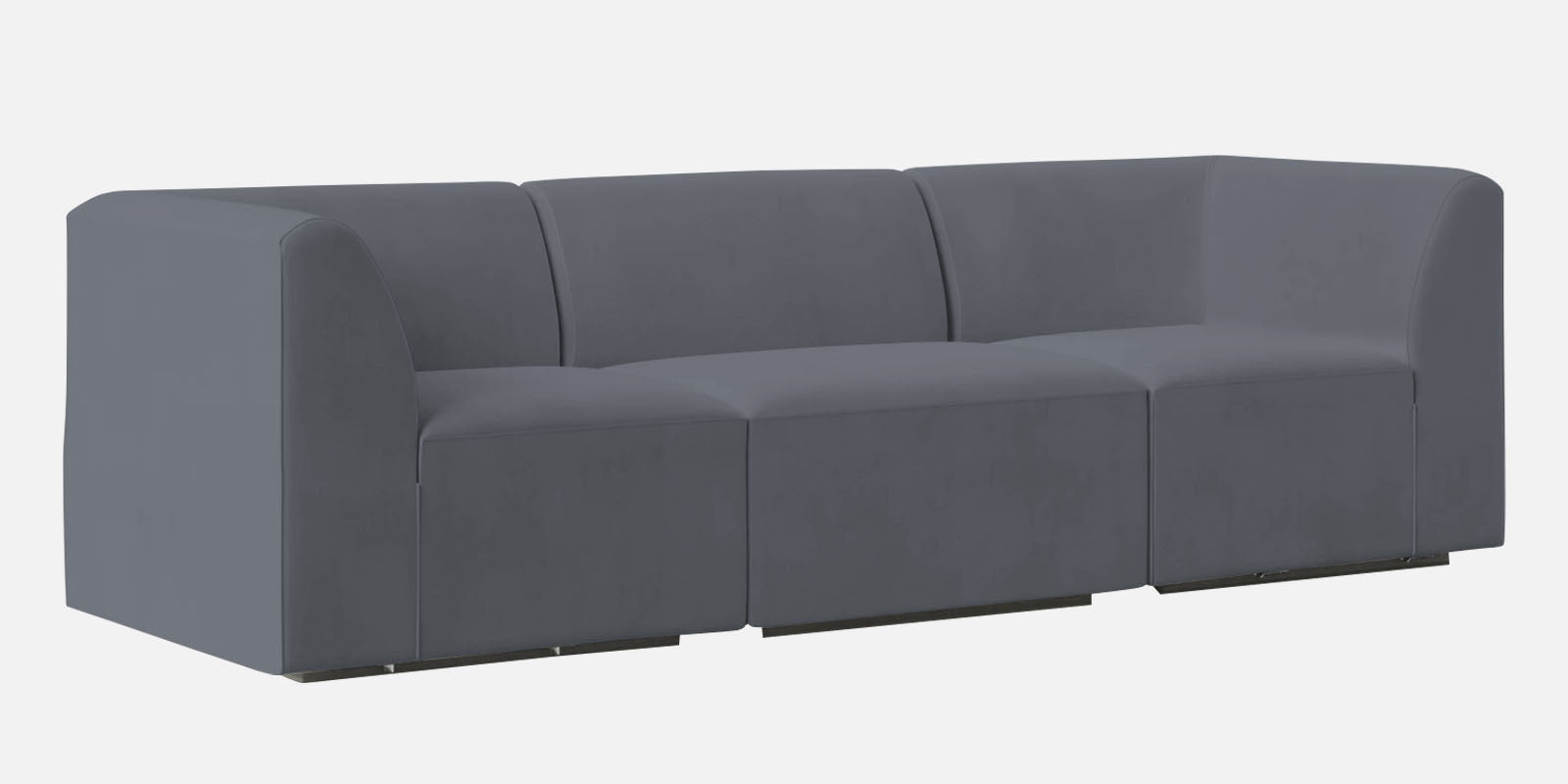 Bufa Velvet 3 Seater Sofa in Pubble Grey Colour
