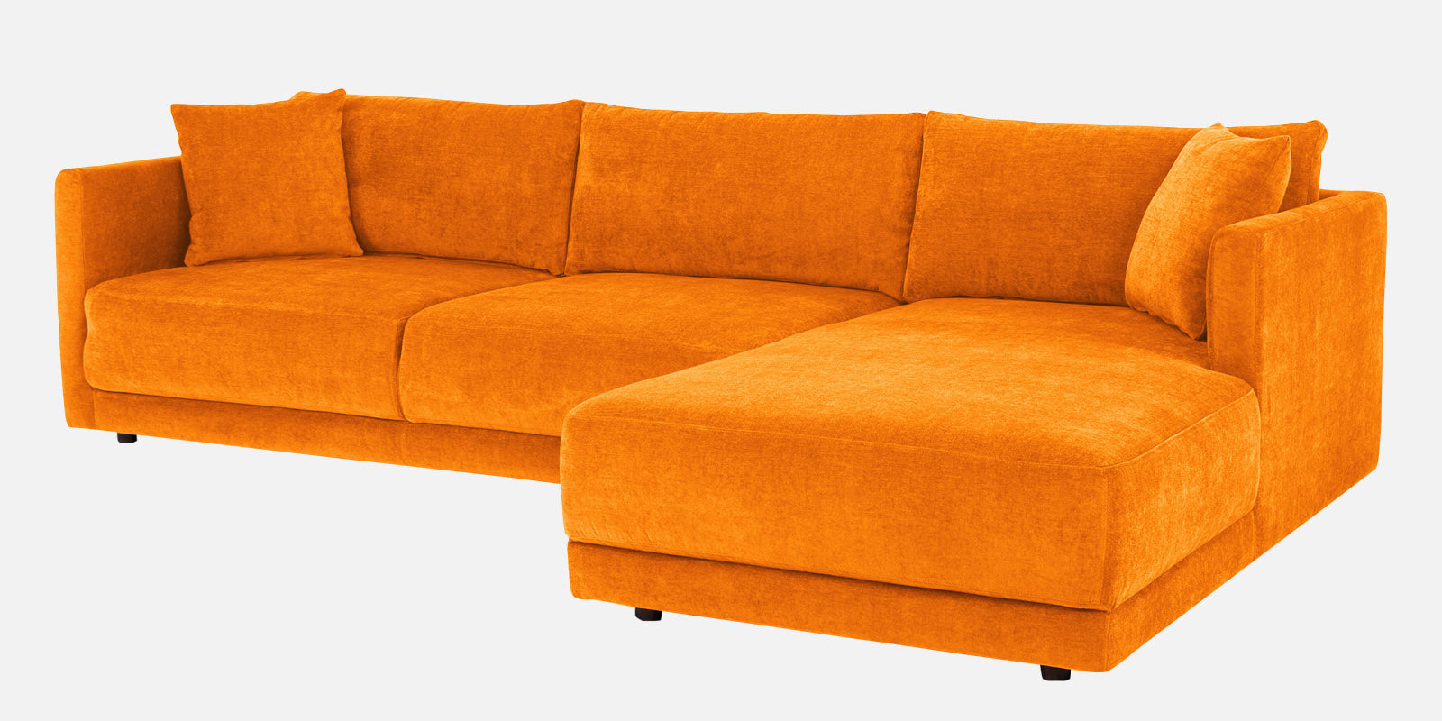 Northern Fabric LHS Sectional Sofa (3+Lounger) In Vivid orange Colour - Febonic Living