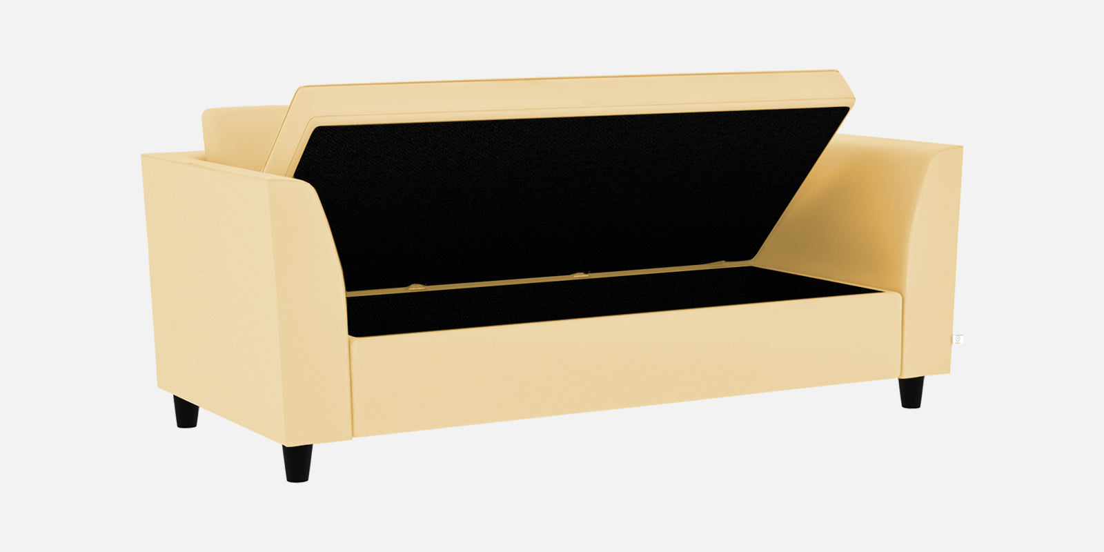 Bristo Velvet 3 Seater Sofa In sandy beige Colour With Storage - Febonic Living