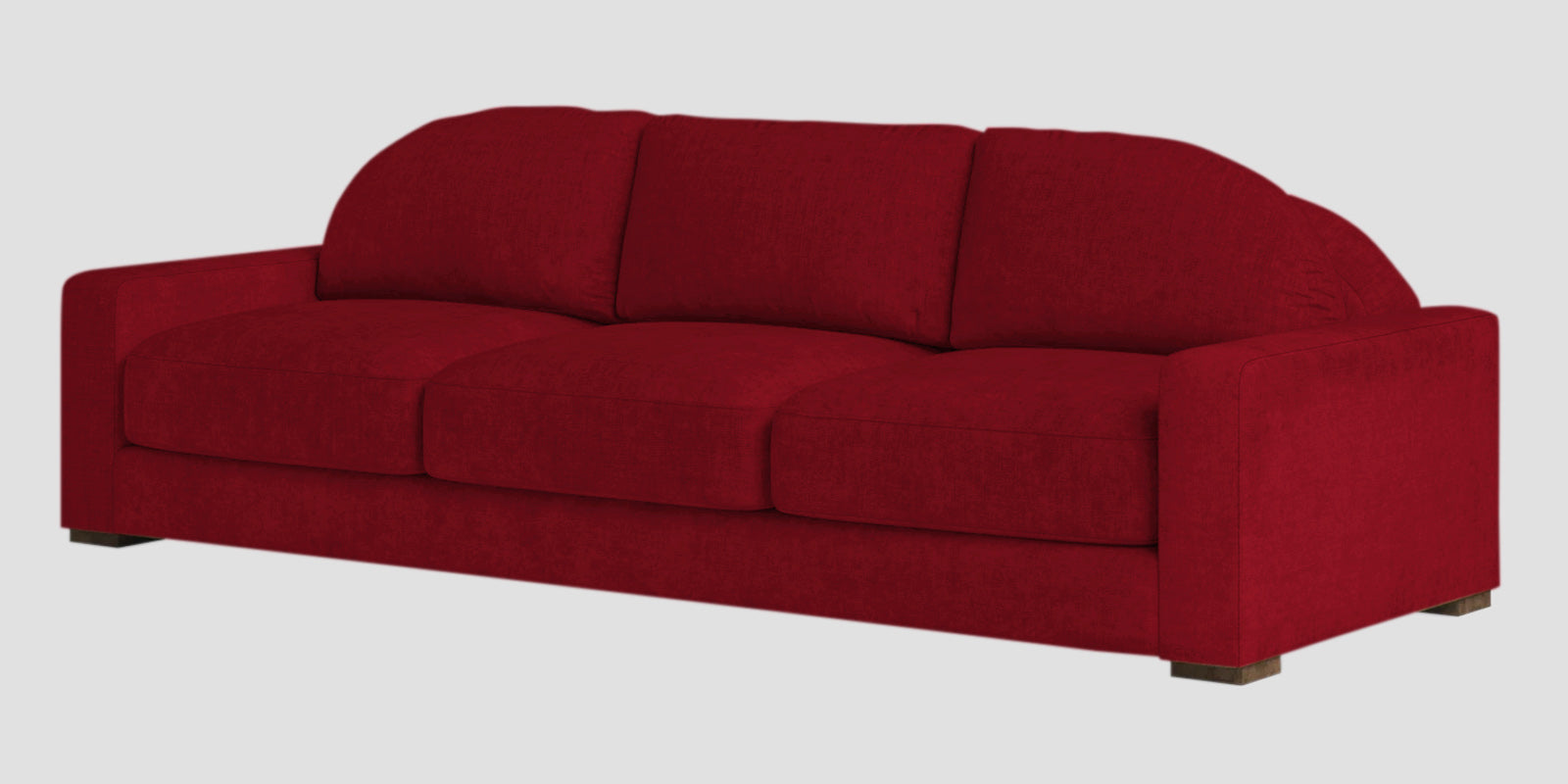 Dara Fabric 3 Seater Sofa In Ruby Red Colour