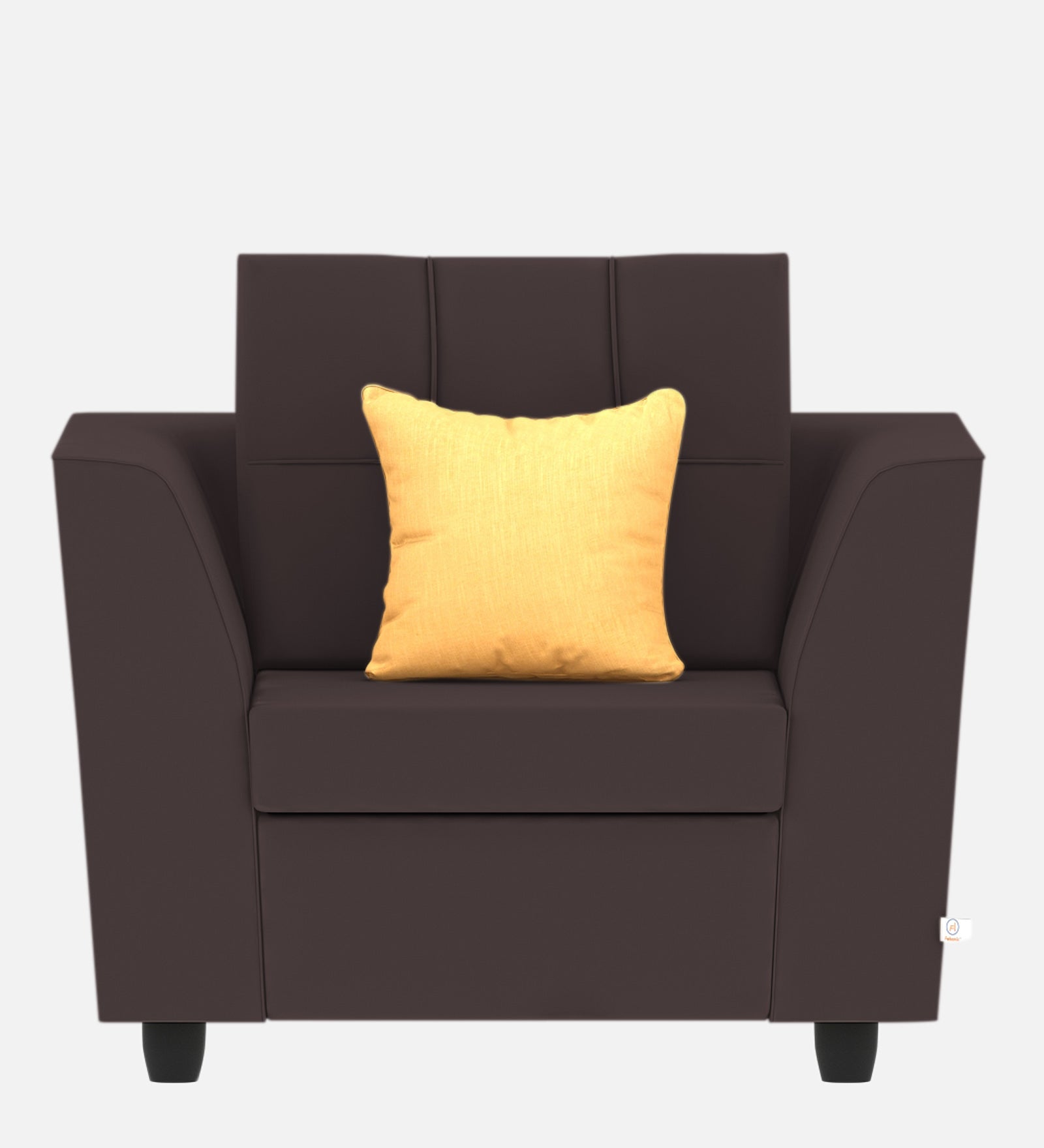 Nestin Velvet 1 Seater Sofa In Mocha Brown Colour - Febonic Living