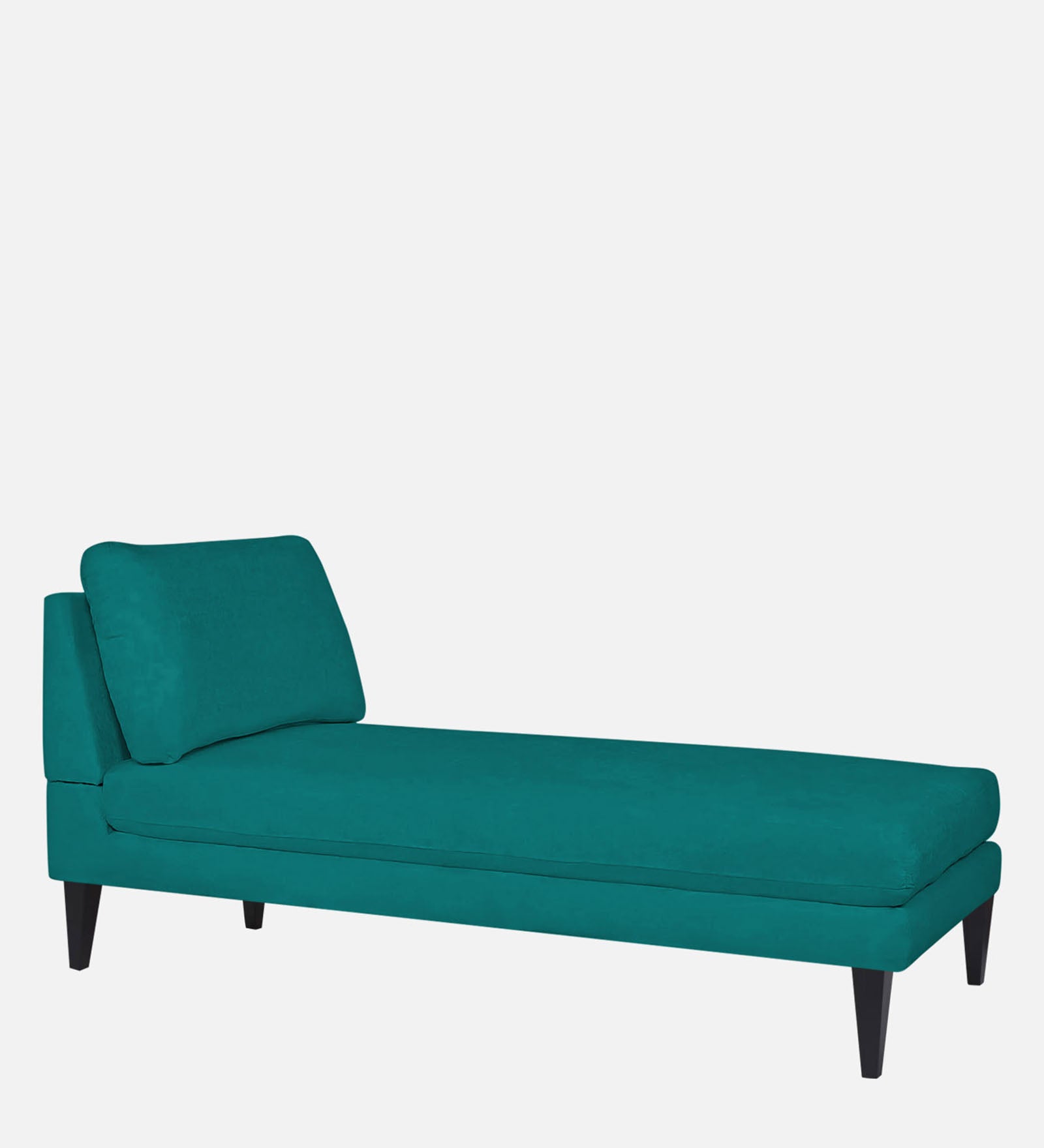 Nadia Fabric Armless Chaise Lounger In Sea Green Colour - Febonic Living