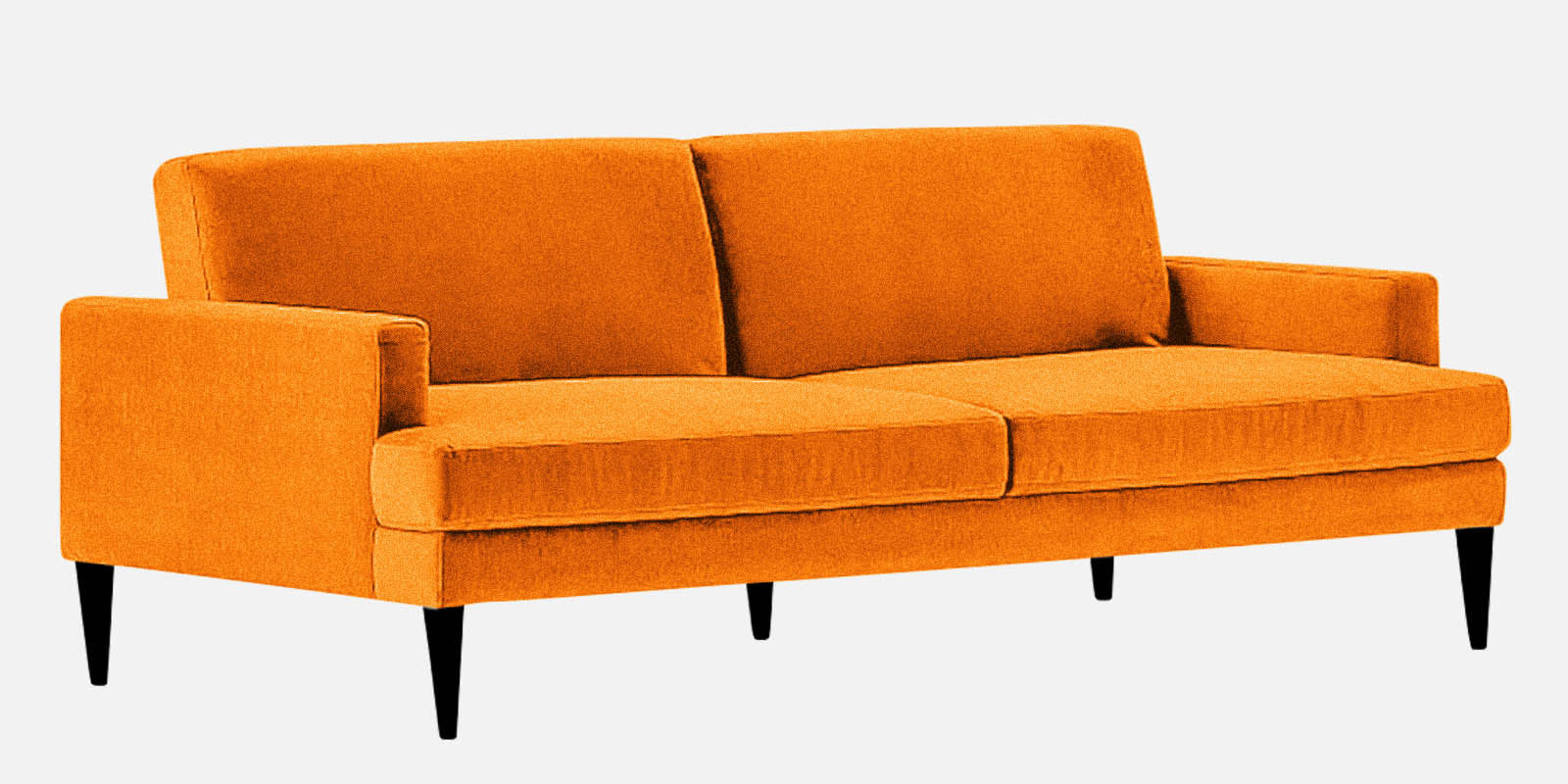 Zoya Fabric 3 Seater Convertible Sofa Cum Bed In Vivid Orange Colour - Febonic Living
