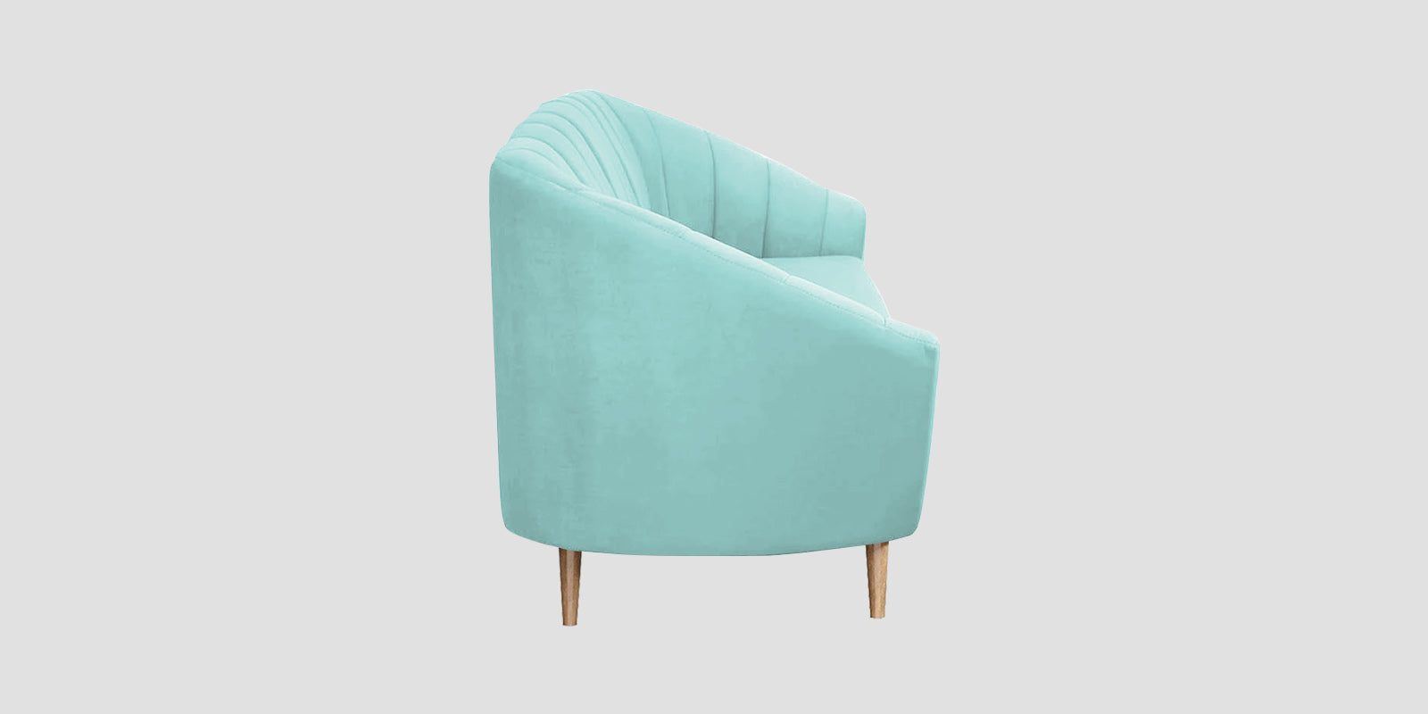 Kaylee Velvet 3 Seater Sofa In Barmunda Aqua Colour - Febonic Living