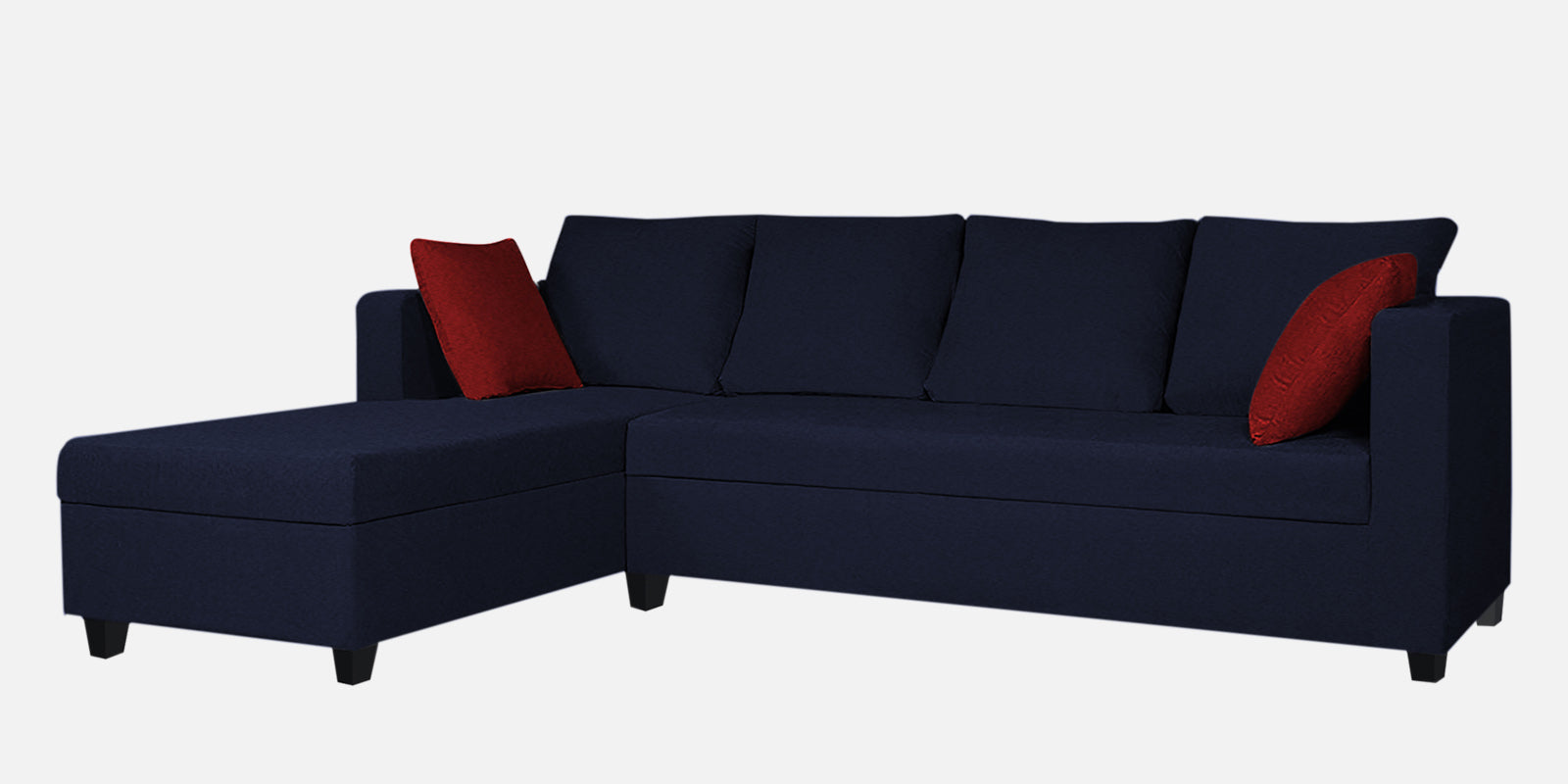 Nebula Fabric RHS Sectional Sofa (3+Lounger) In Royal Blue Colour - Febonic Living
