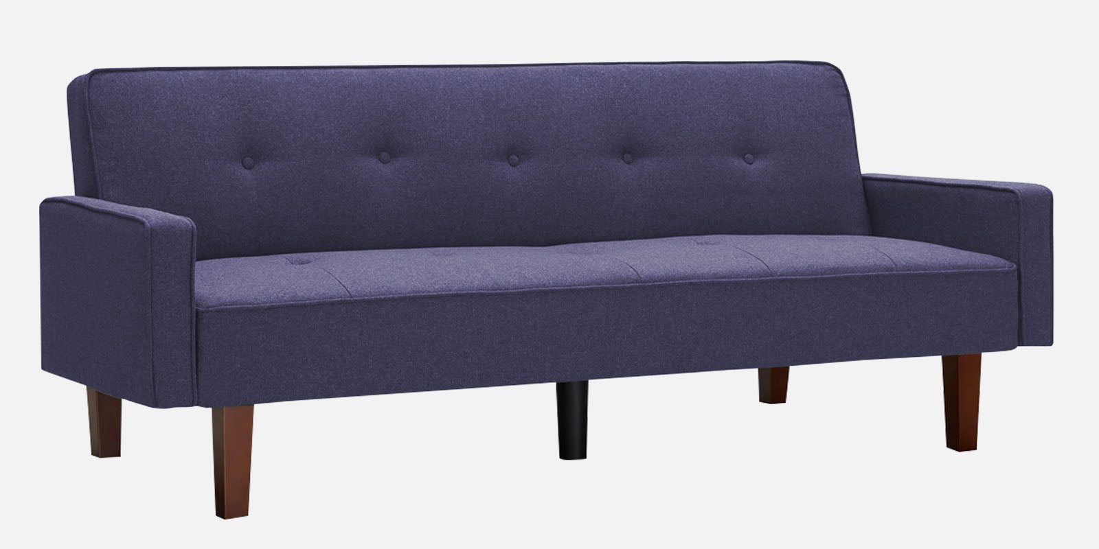 Nebia Fabric 3 Seater Convertible Sofa Cum Bed In Slate Blue Colour - Febonic Living