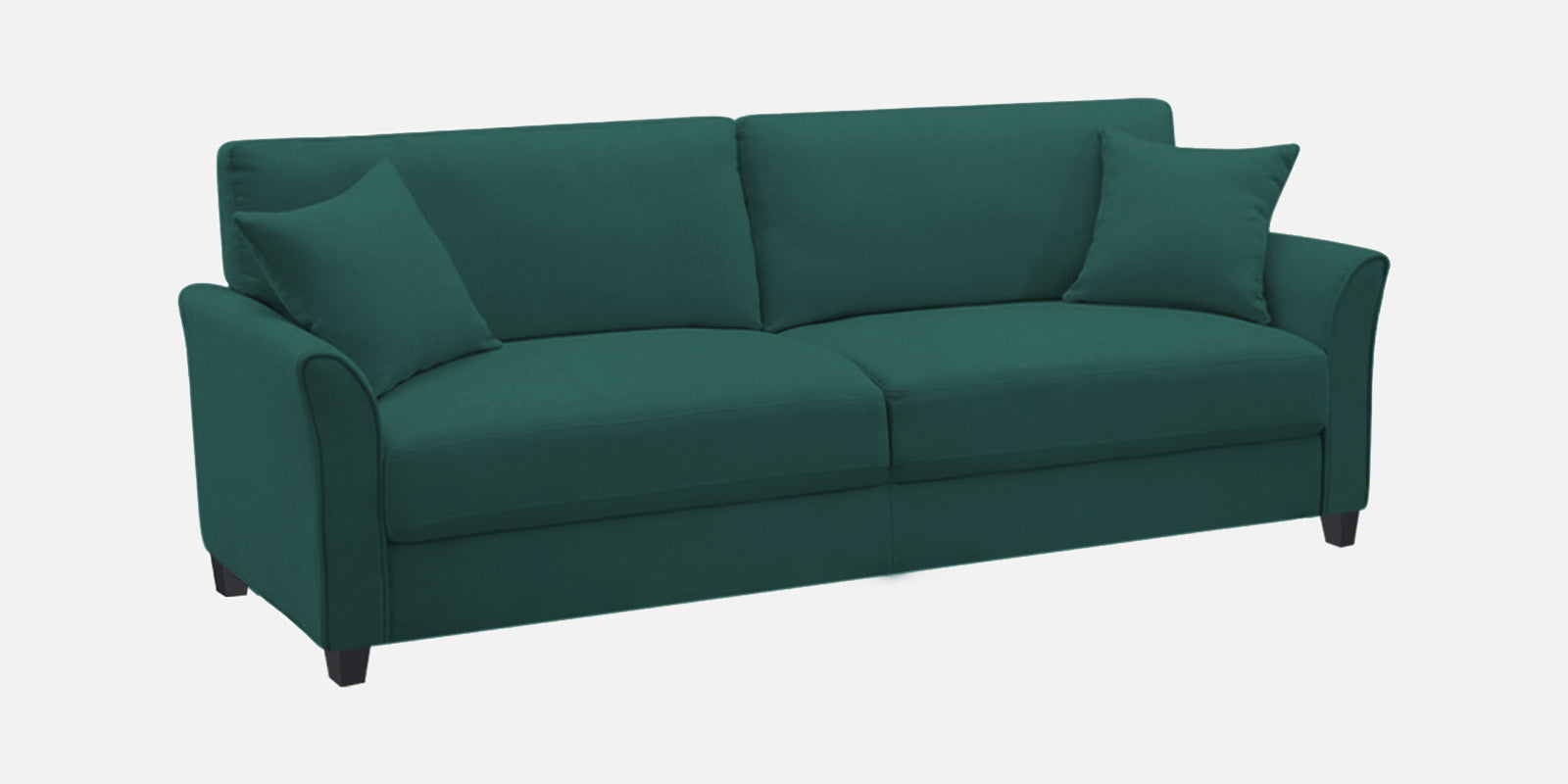 Daroo Velvet 3 Seater Sofa In Pine Green Colour - Febonic Living