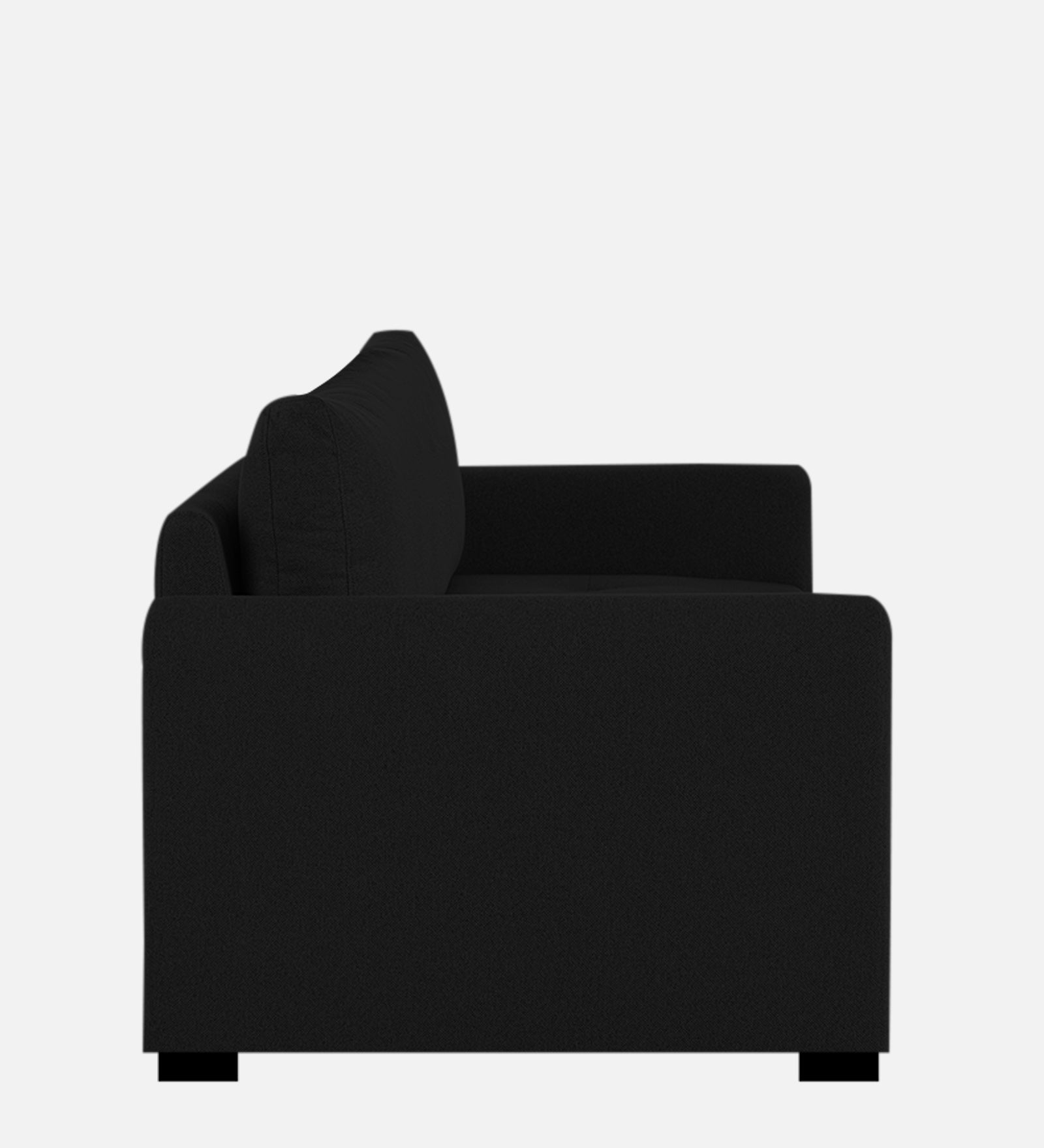 Sigma Fabric 1 Seater Sofa In Zed Black Colour - Febonic Living