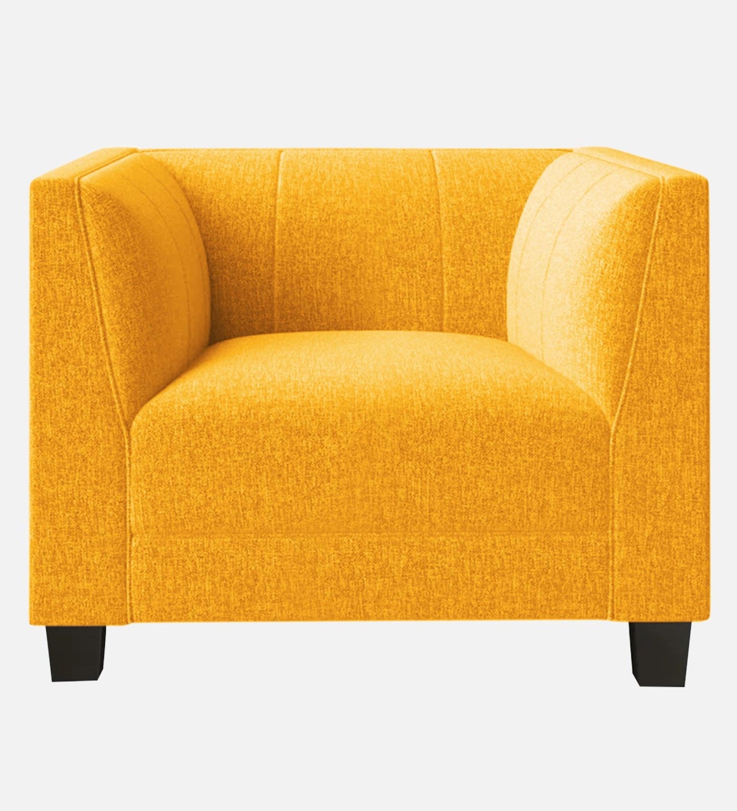 Chastin Fabric 1 Seater Sofa In Bold Yellow Colour - Febonic Living