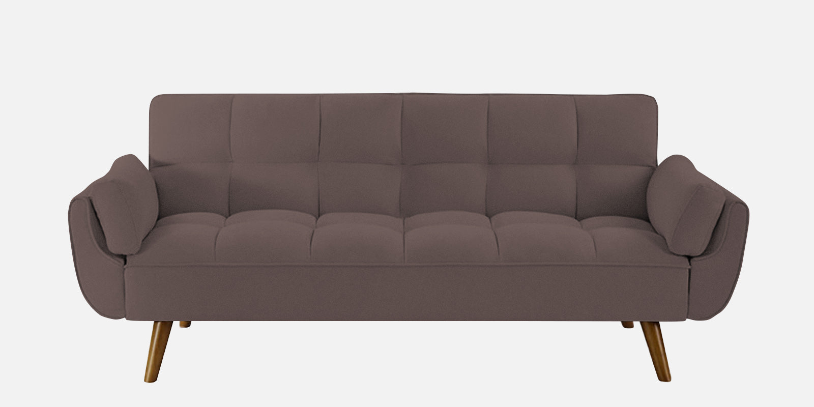 Melano Fabric 3 Seater Convertible Sofa Cum Bed In Caspa Brown Colour - Febonic Living