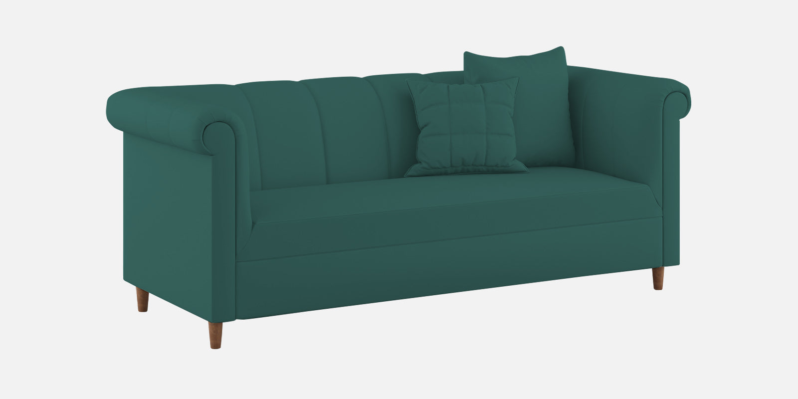 Rubi Velvet 3 Seater Sofa In Pine green Colour - Febonic Living