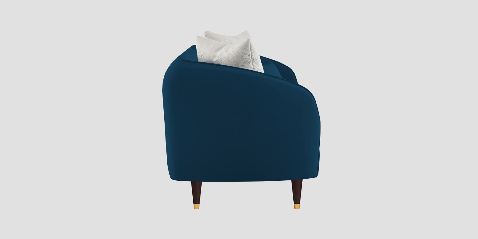 Hairo Velvet 3 Seater Sofa In Azure Blue Colour - Febonic Living