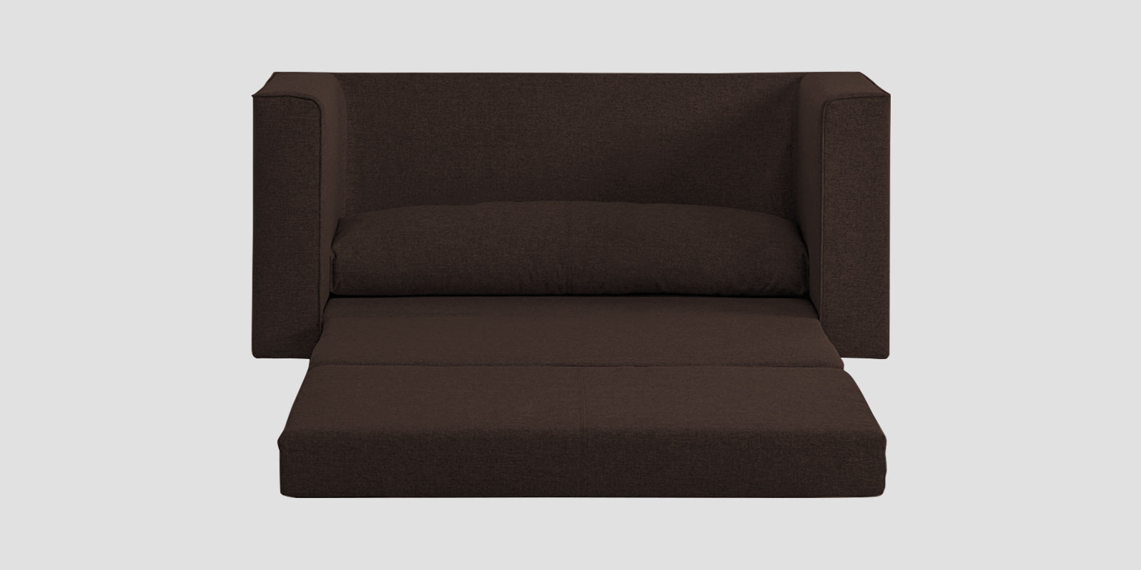 Kenia Fabric 3 Seater Foldable Sofa Cum Bed In Coffee Brown Colour - Febonic Living