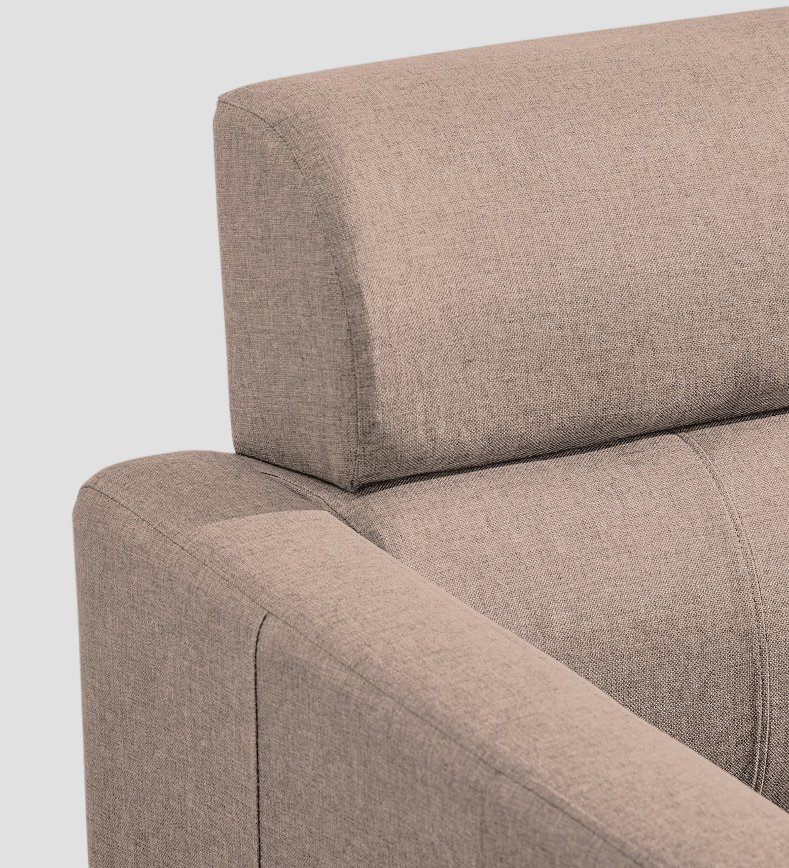 Devo Fabric 1 Seater Sofa In Kadhi Beige Colour - Febonic Living
