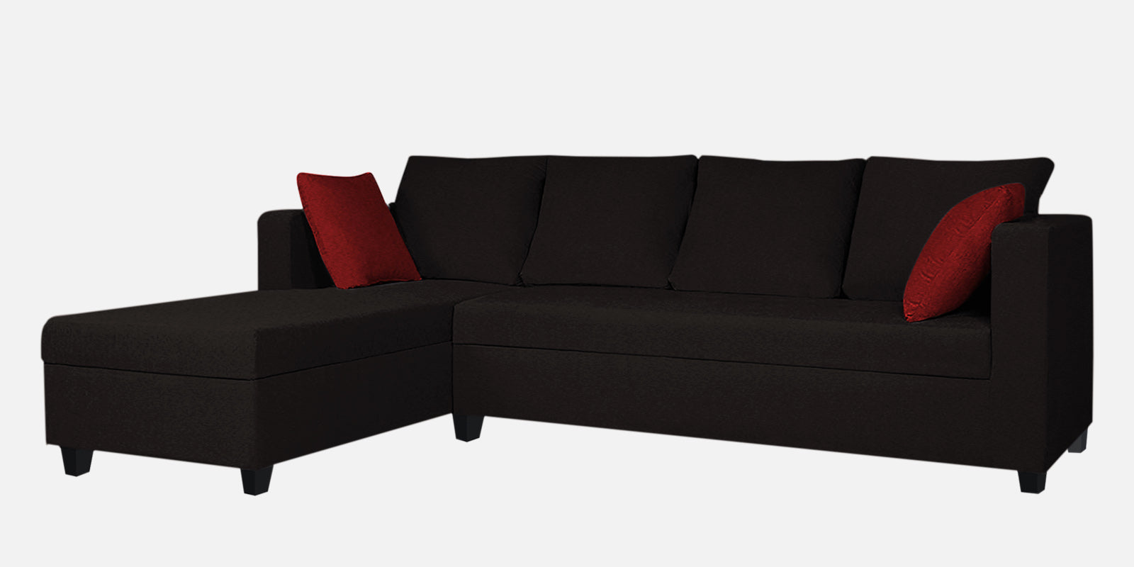 Nebula Fabric RHS Sectional Sofa (3+Lounger) In Cara Brown Colour - Febonic Living