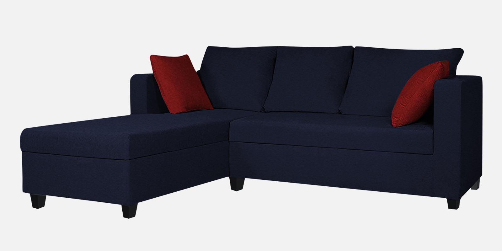 Nebula Fabric RHS Sectional Sofa (2+Lounger) In Royal Blue Colour - Febonic Living
