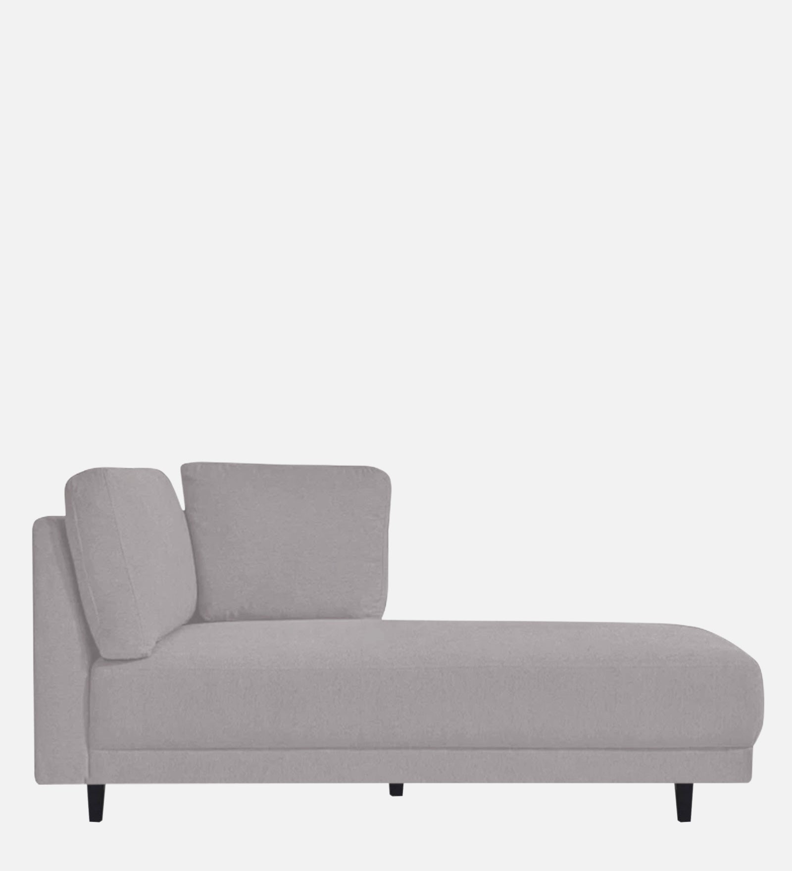 Jonze Velvet RHS Chaise Lounger In Concrete Grey Colour - Febonic Living
