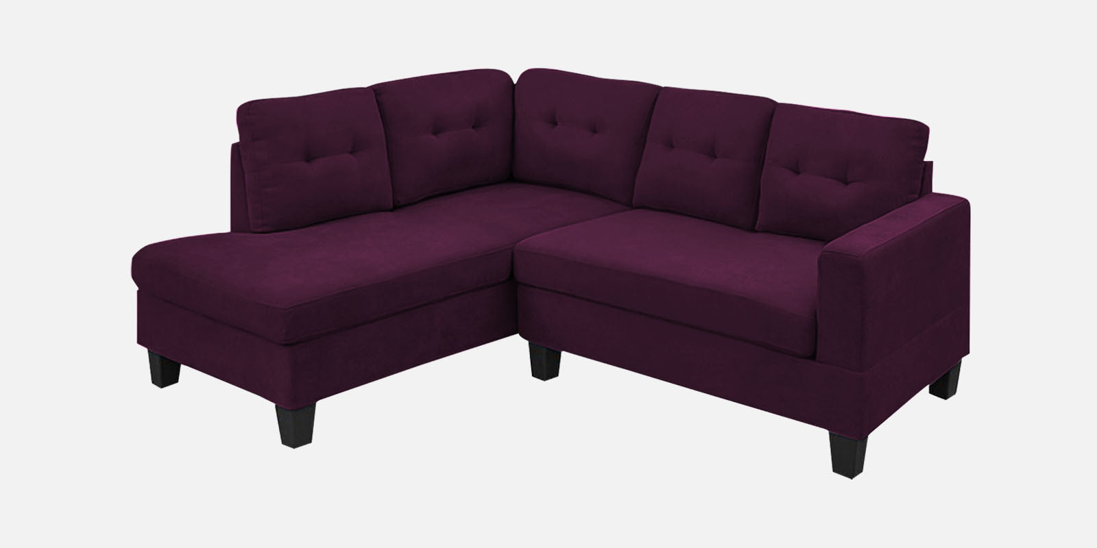 Thomas Fabric RHS Sectional Sofa (2+Lounger) In Greek Purple Colour - Febonic Living