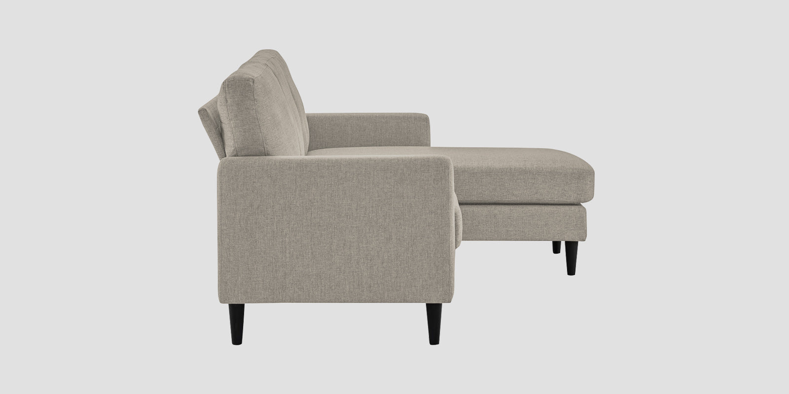 Romie Fabric LHS Sectional Sofa (2+Lounger) in Ash Grtey Colour